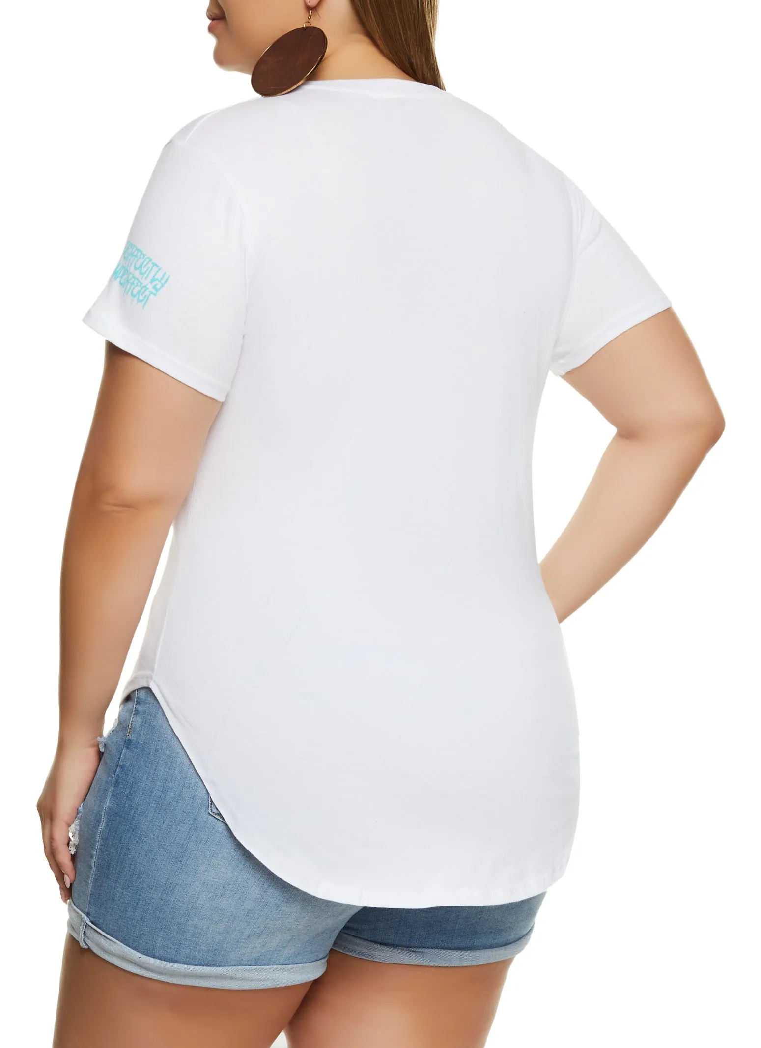 Plus Size Perfectly Imperfect Tunic Graphic Tee sold by Rainbow product image thumbnail 3