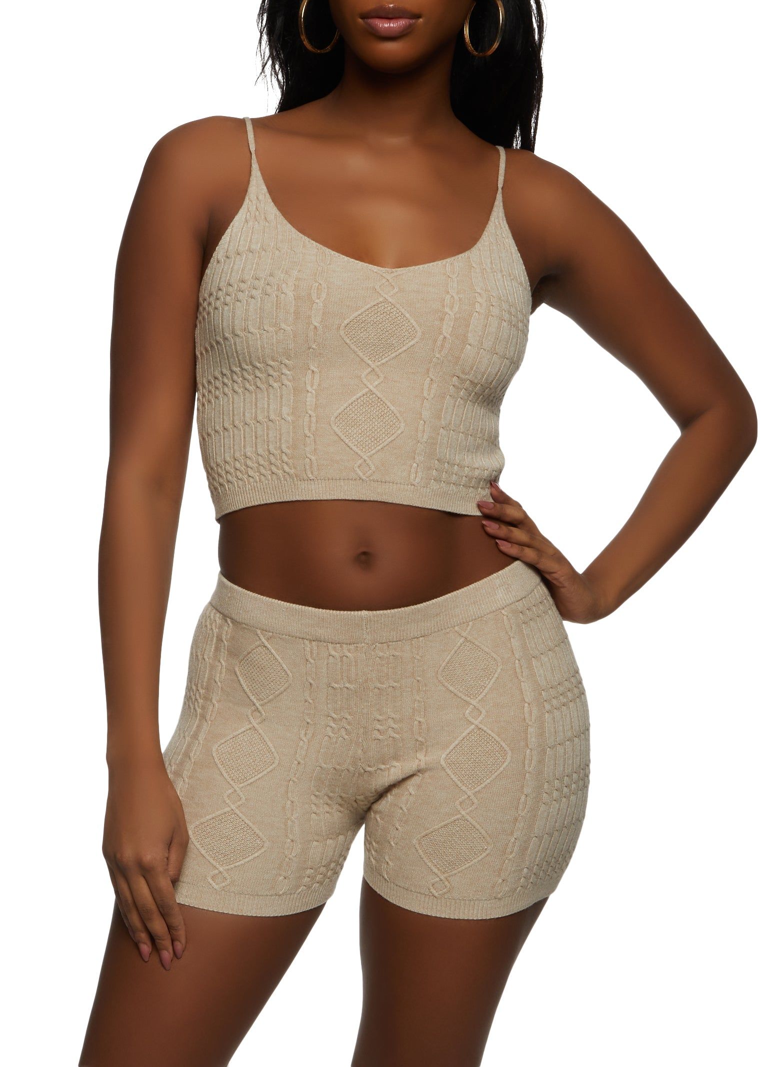 Cable Knit Cropped Cami sold by Rainbow product image thumbnail 2