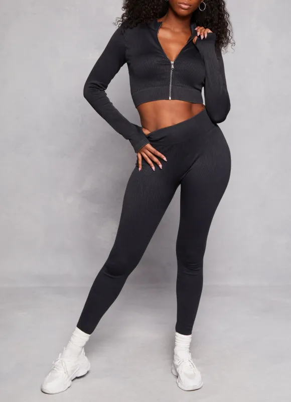 Compression Rib Seamless Leggings sold by Rainbow