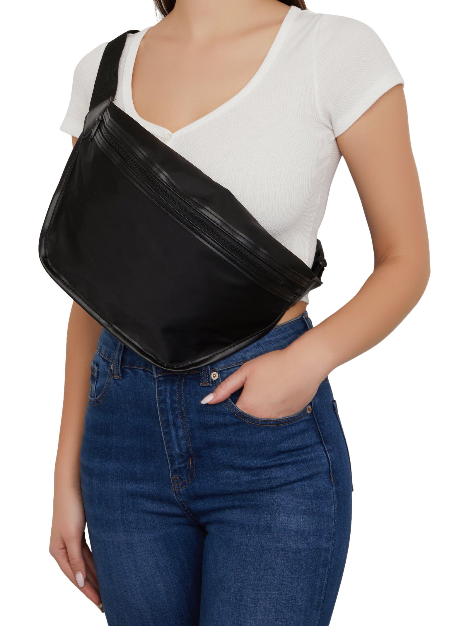 Nylon Oversized Fanny Pack sold by Rainbow