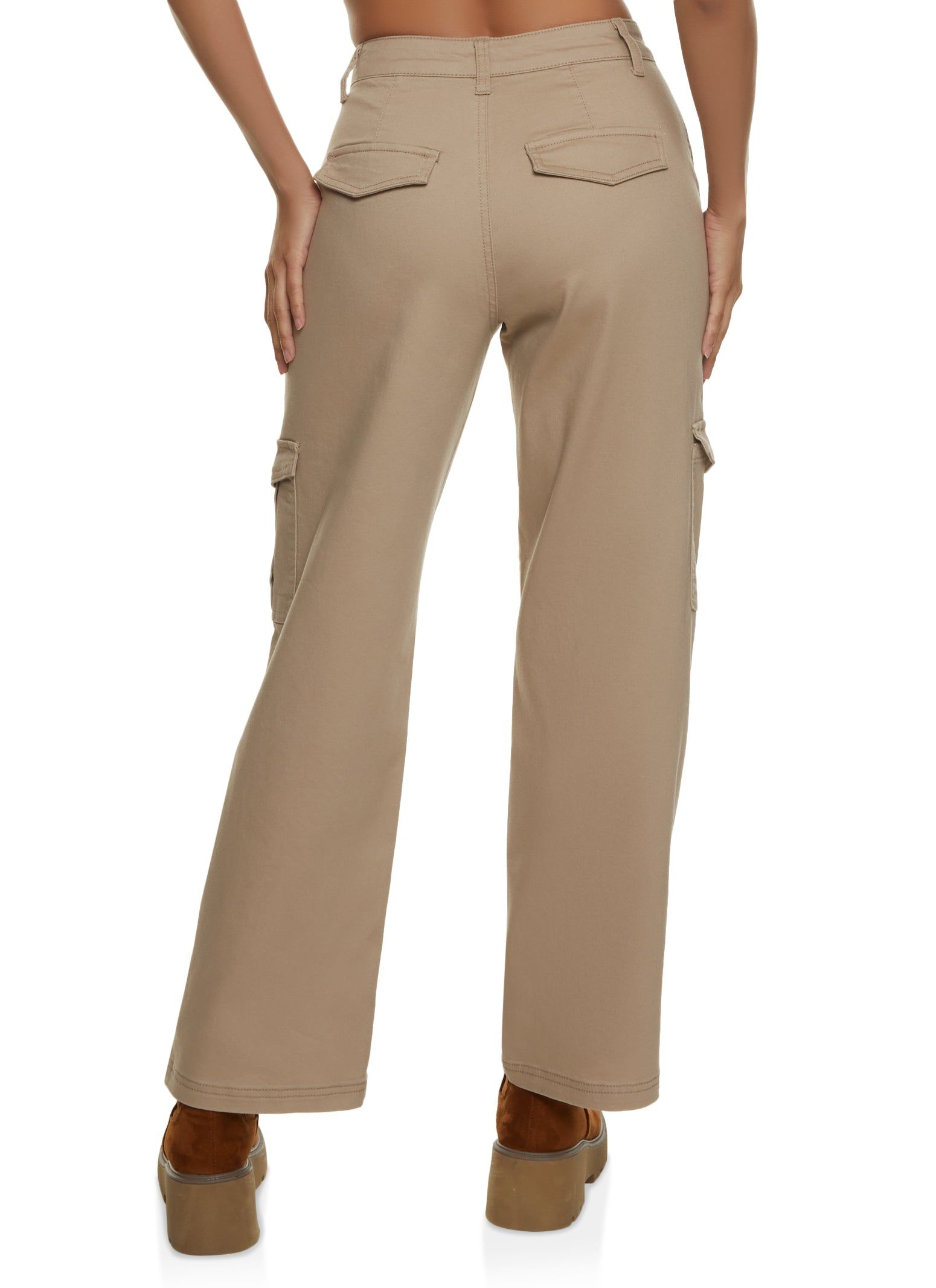 Twill Wide Leg Cargo Pants sold by Rainbow product image thumbnail 3