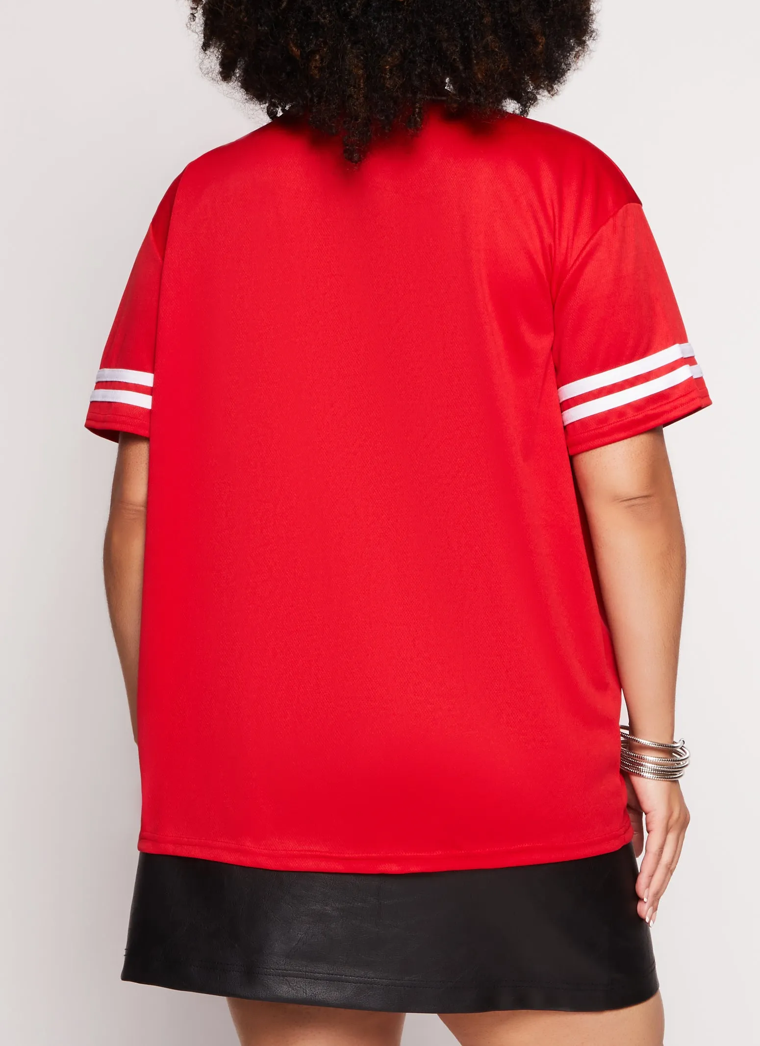 Plus Size Queen Graphic Baseball Jersey sold by Rainbow product image thumbnail 3