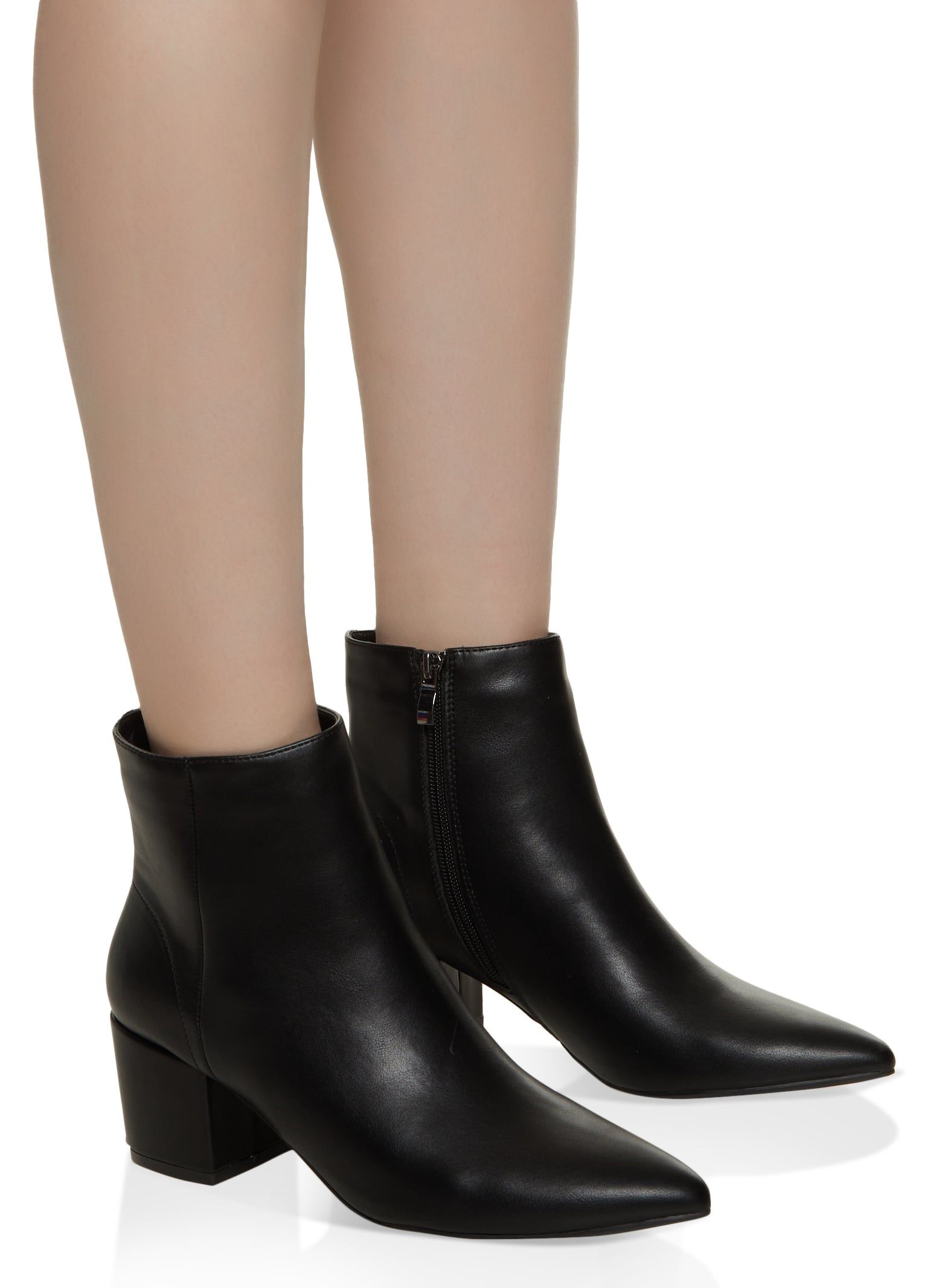 Pointed Toe Mid Heel Booties sold by Rainbow product image thumbnail 2