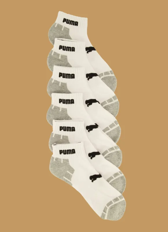 Mens Puma Quarter Socks 6 Pack sold by Rainbow