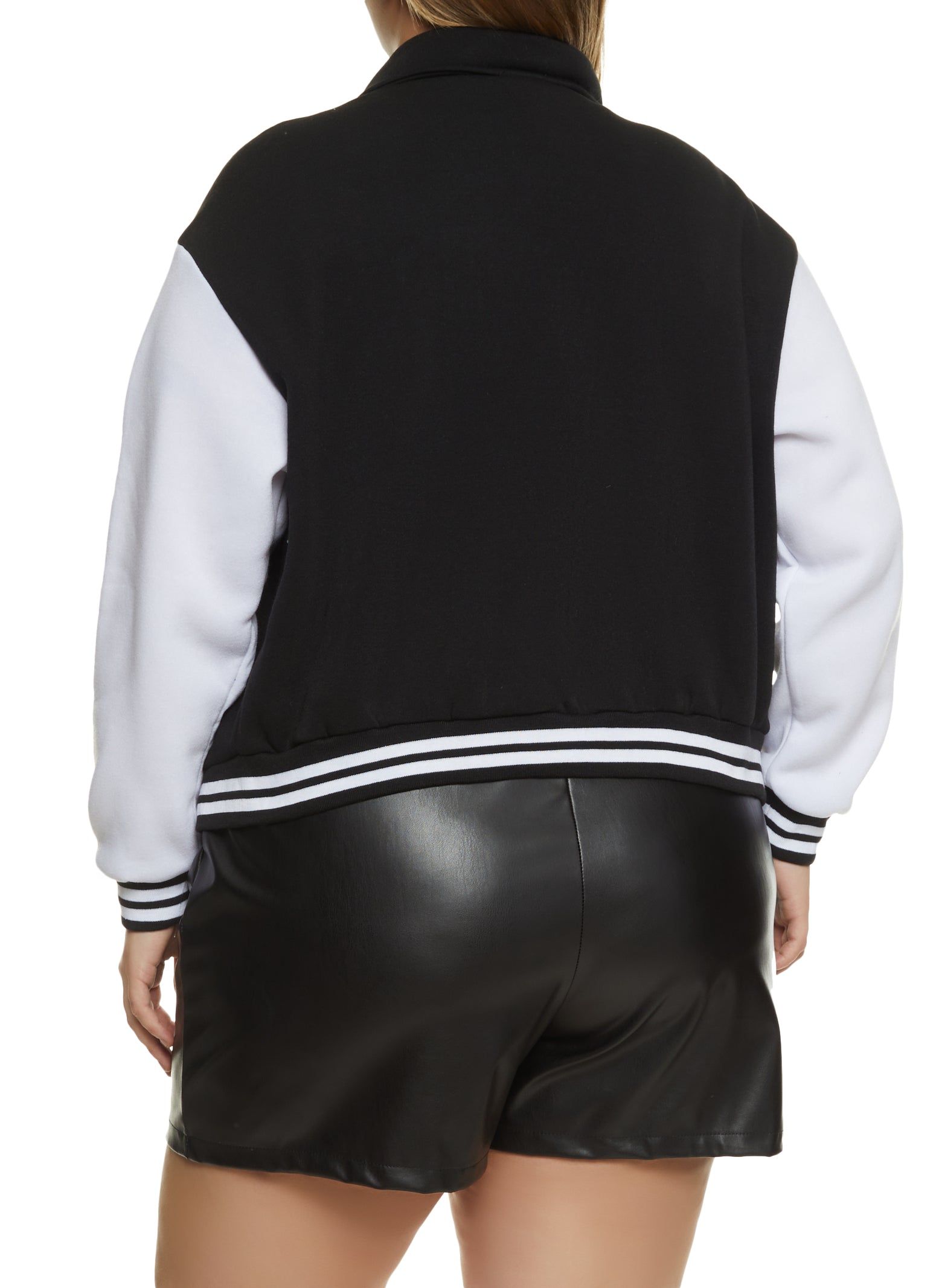 Plus Size BK Initial Patch Varsity Jacket sold by Rainbow product image thumbnail 3