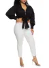 Plus Size Tie Back Wrap Crop Top sold by Rainbow