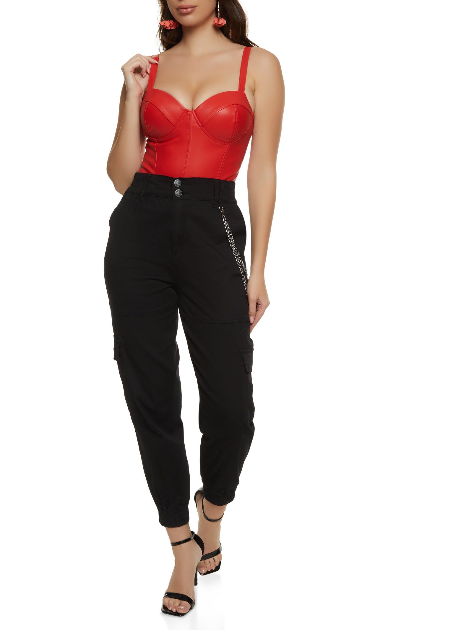 Faux Leather Bustier Bodysuit sold by Rainbow product image thumbnail 2