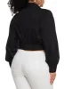 Plus Size Tie Back Wrap Crop Top sold by Rainbow