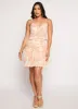 Floral Print Crochet Trim Mini Dress sold by Rainbow