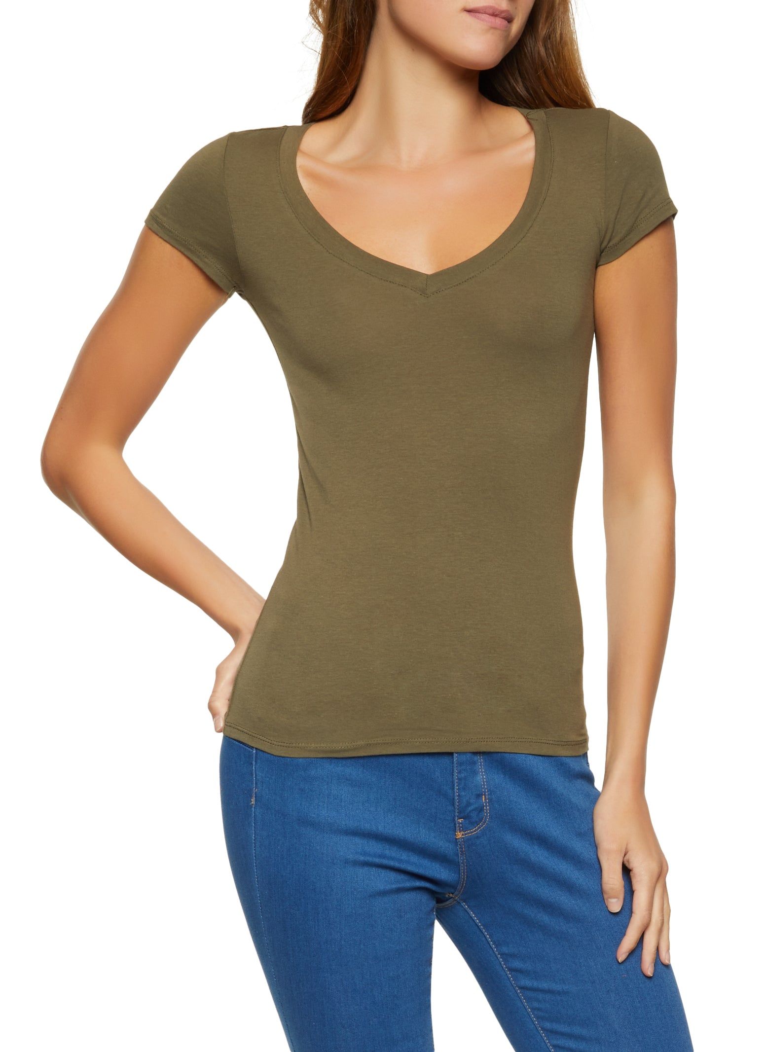 Basic V Neck Tee sold by Rainbow