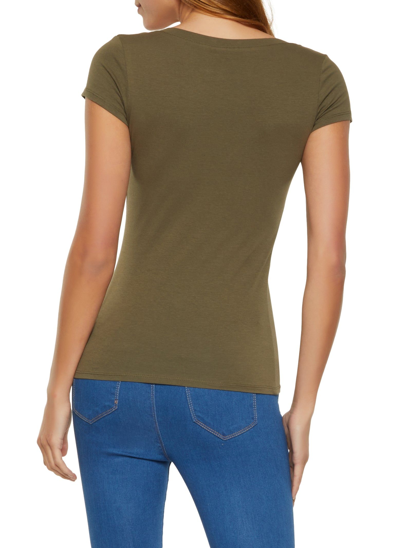 Basic V Neck Tee sold by Rainbow product image thumbnail 2