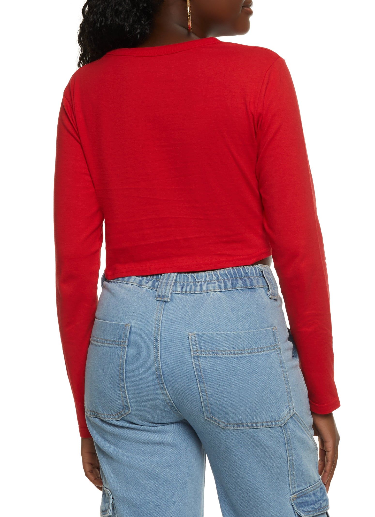 Laser Cut Knot Front Cropped Tee sold by Rainbow product image thumbnail 2