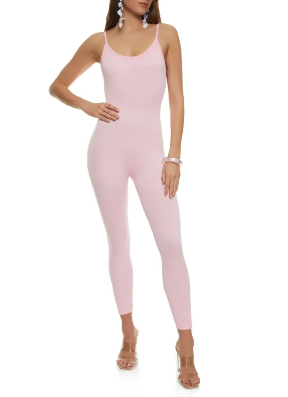 Daisy Ribbed Scoop Neck Cami Catsuit sold by Rainbow