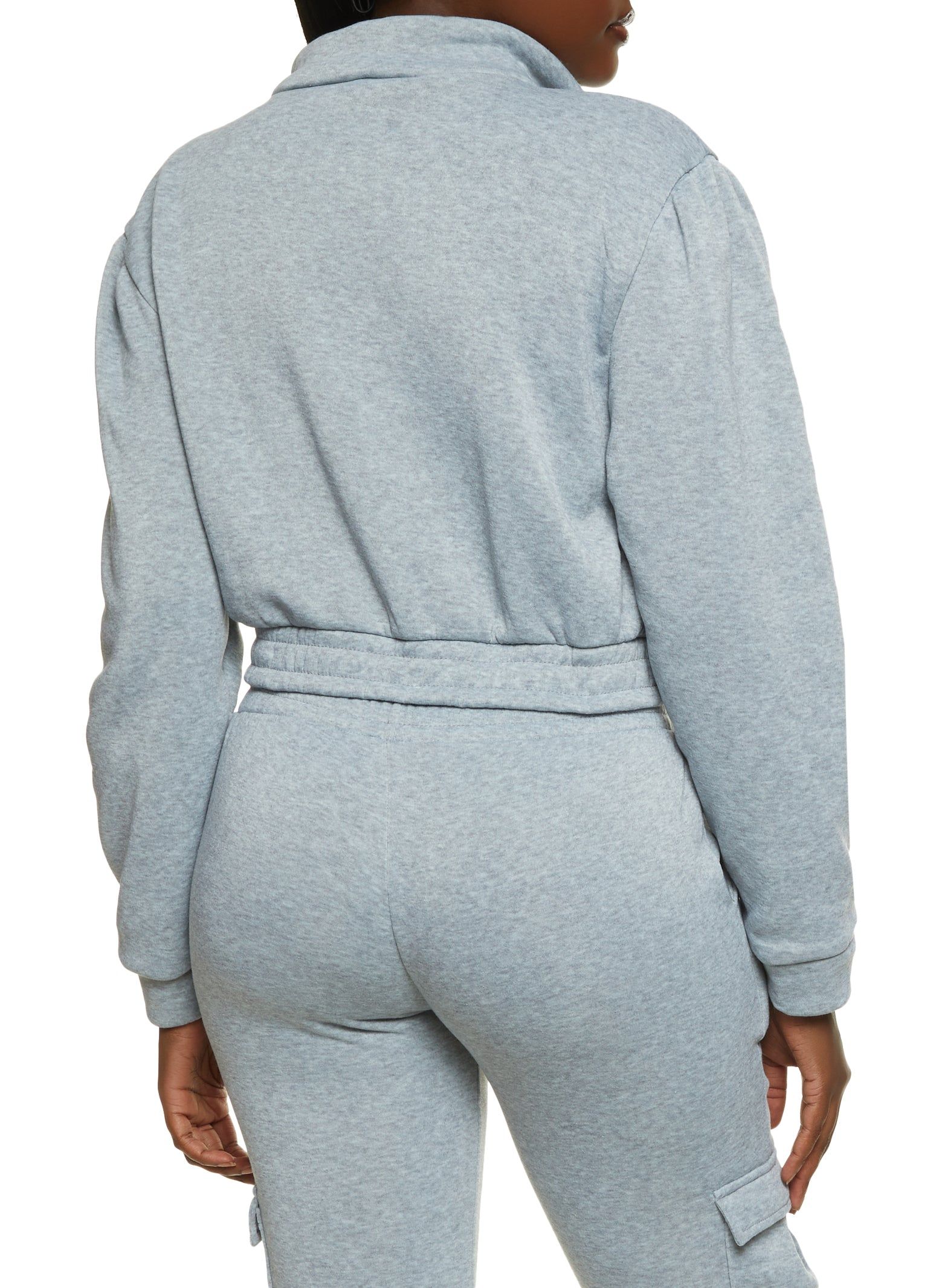 Fleece Zip Front Cargo Pocket Track Jacket sold by Rainbow product image thumbnail 3