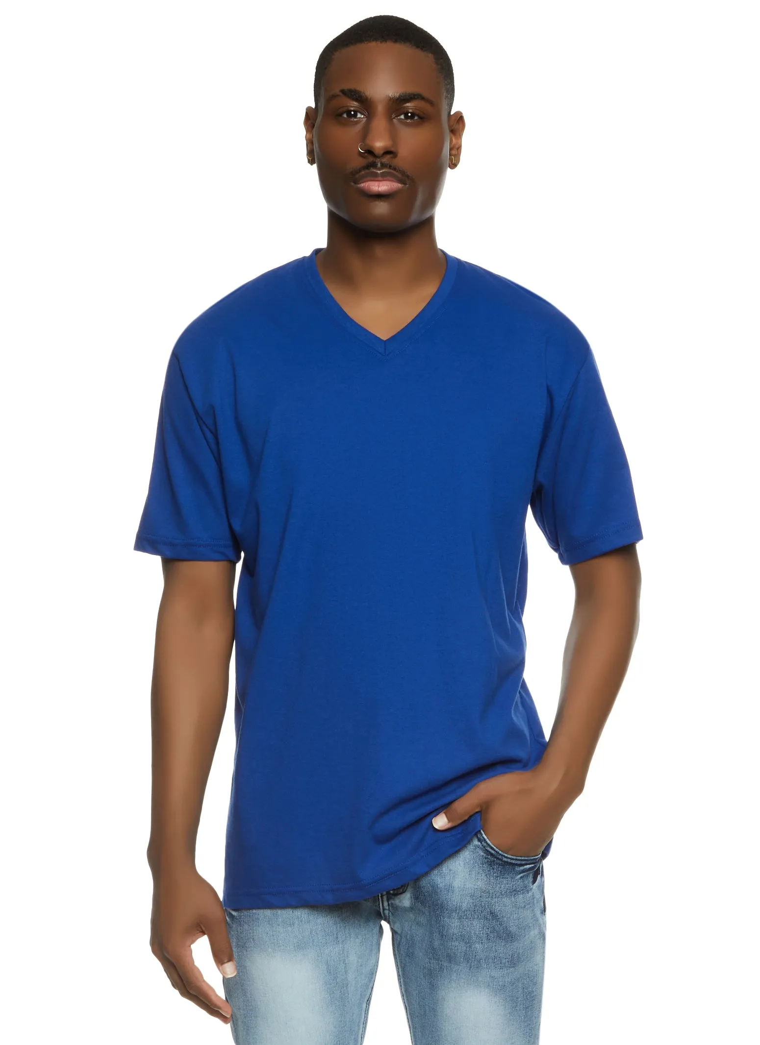 Mens Basic V Neck Tee sold by Rainbow
