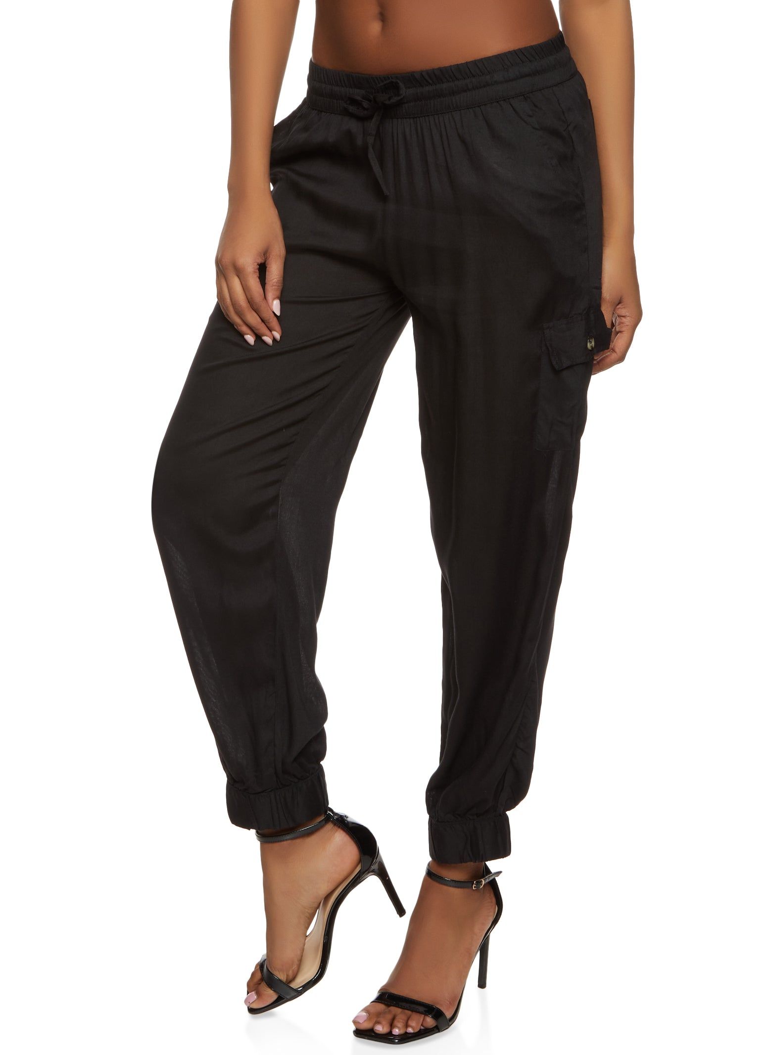 Drawstring Cargo Pocket Joggers sold by Rainbow