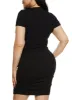 Plus Size Ruched T Shirt Midi Dress sold by Rainbow