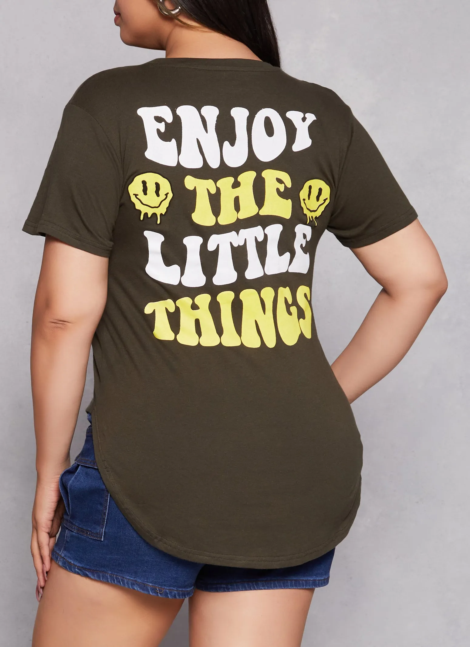 Plus Size Enjoy The Little Things High Low Tee sold by Rainbow product image thumbnail 3