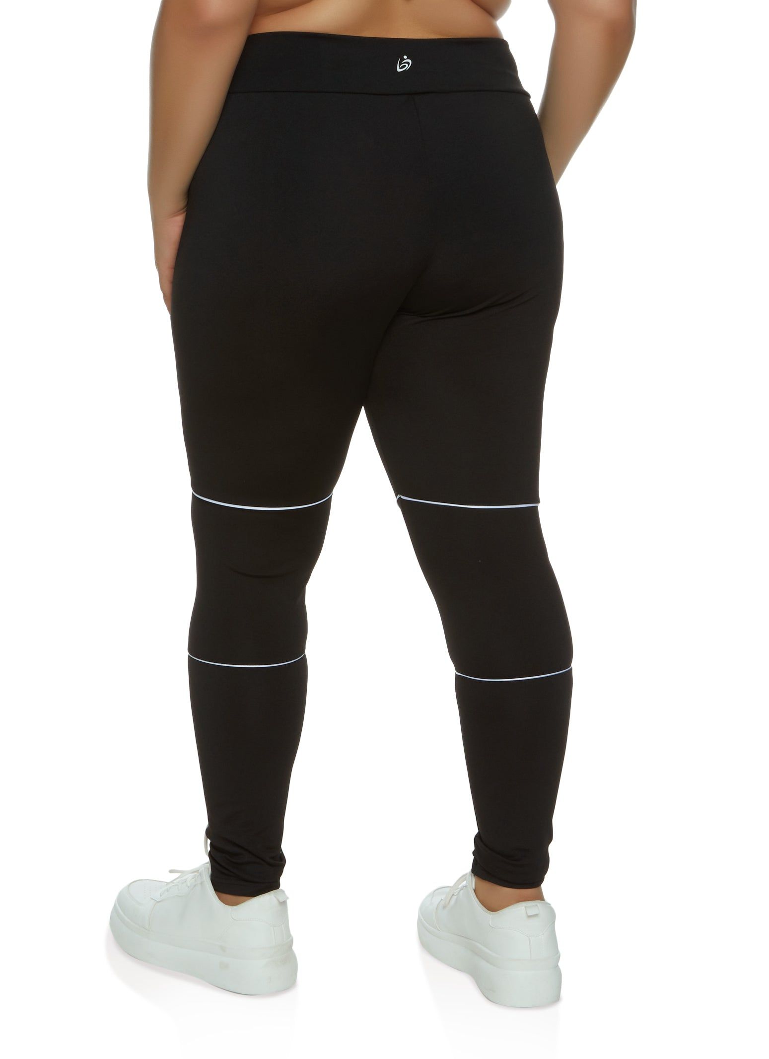 Plus Size Contrast Piping High Waist Leggings sold by Rainbow product image thumbnail 2