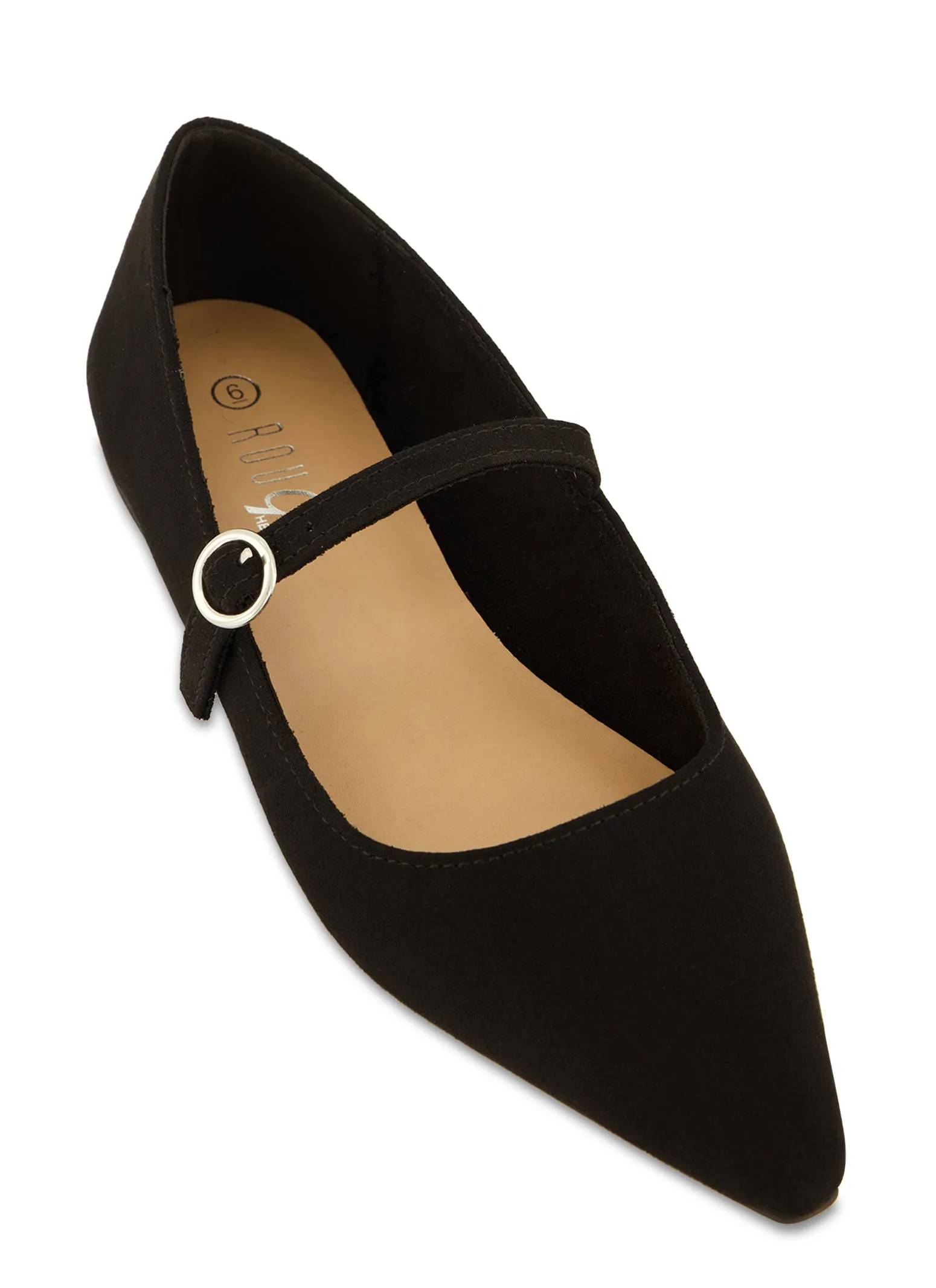 Pointed Toe Buckle Strap Flats sold by Rainbow