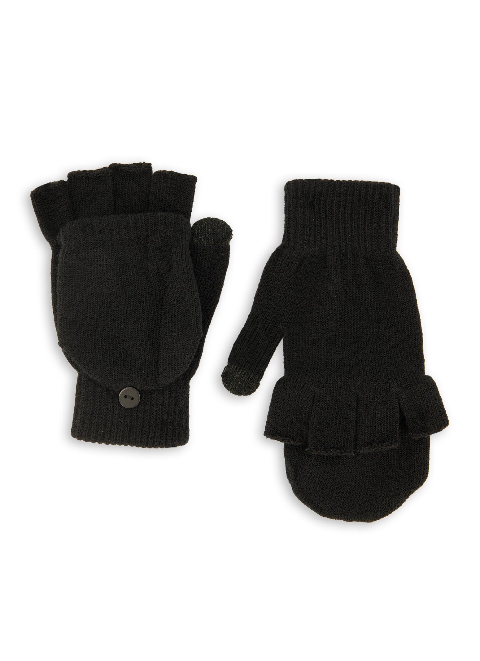 Button Detail Flip Top Gloves sold by Rainbow