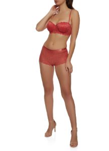 Scalloped Floral Lace Convertible Balconette Bra sold by Rainbow