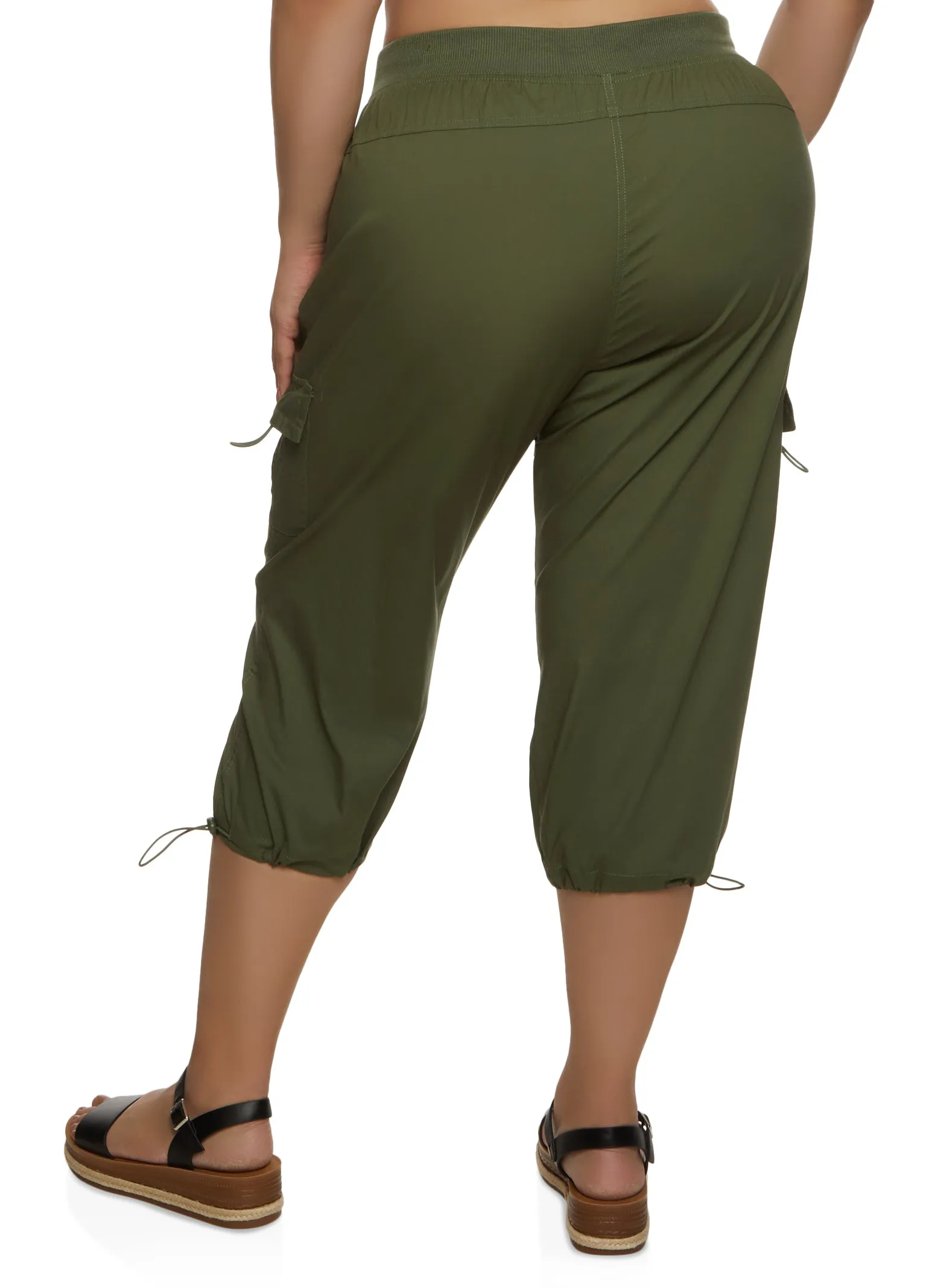 Plus Size Toggle Drawstring Cargo Capri Pants sold by Rainbow product image thumbnail 2
