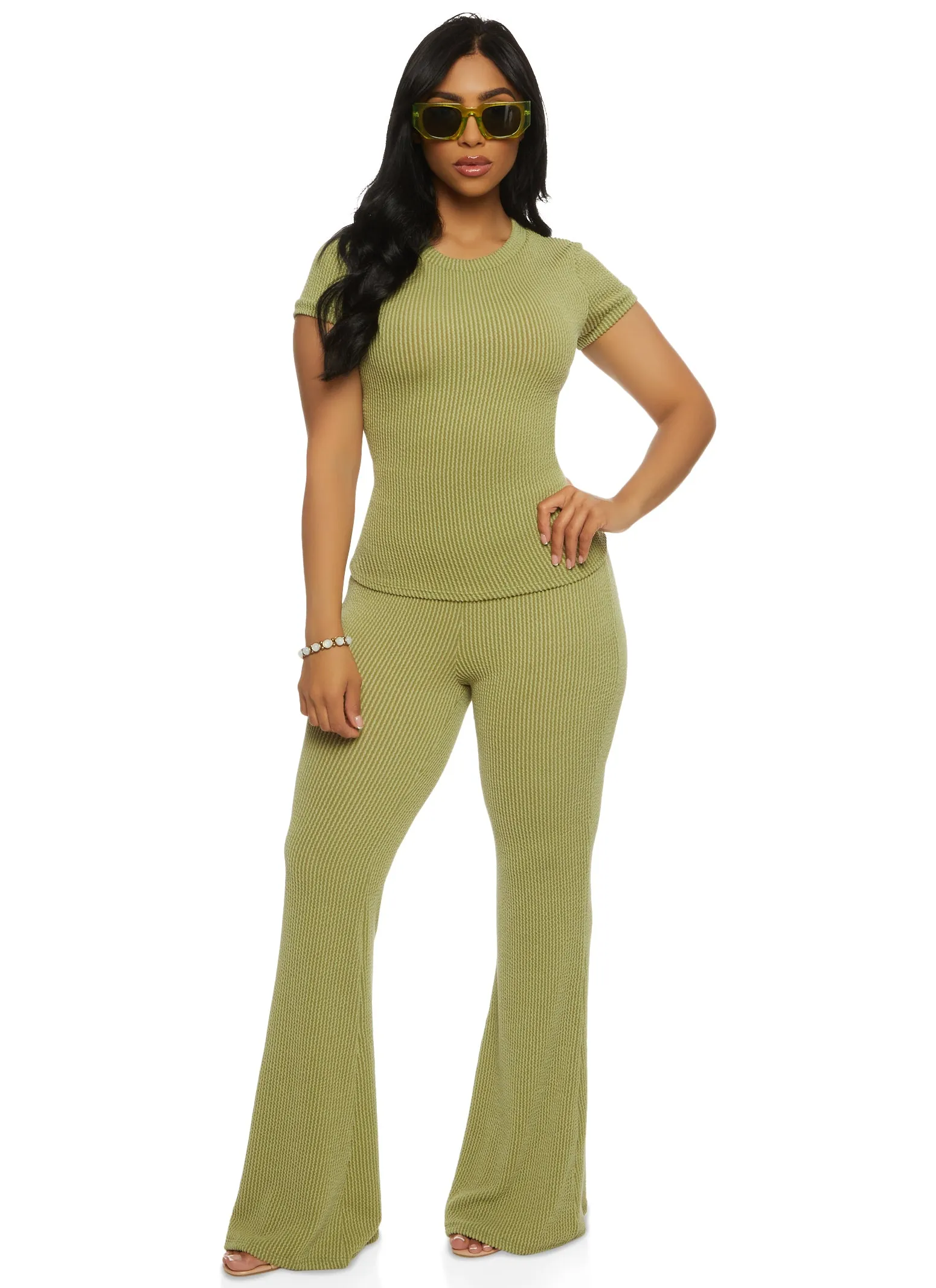 Ribbed Crew Neck Top sold by Rainbow product image thumbnail 2