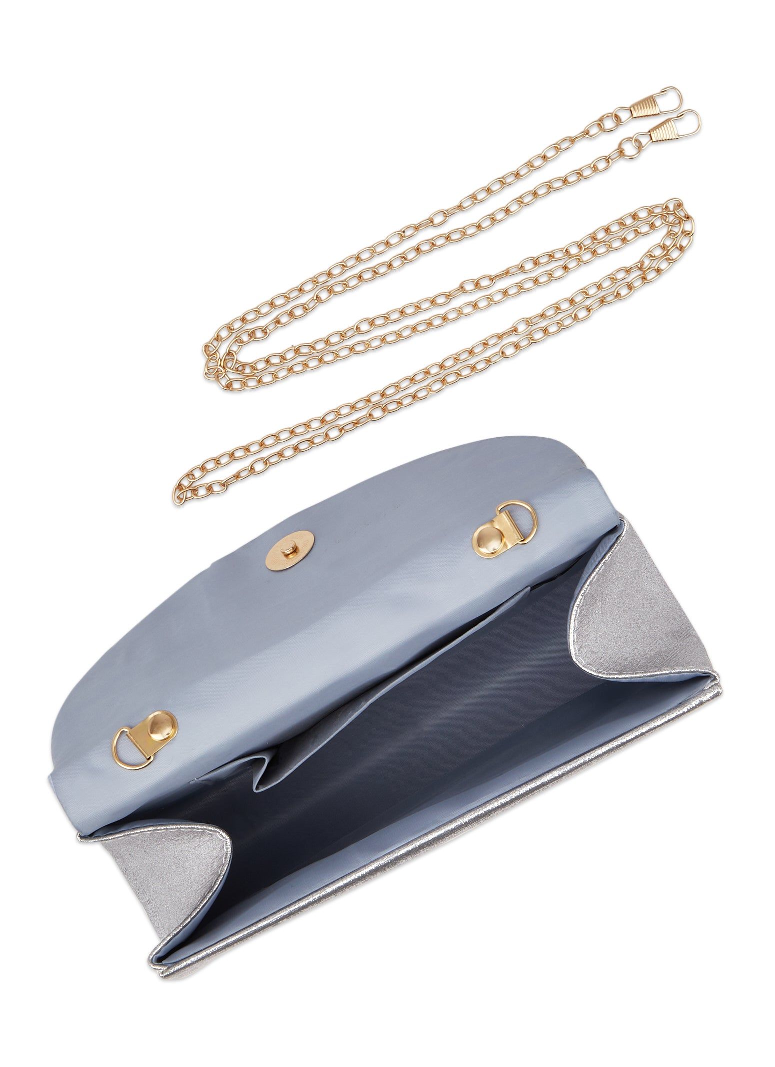 Rhinestone Handle Lurex Clutch sold by Rainbow product image thumbnail 5