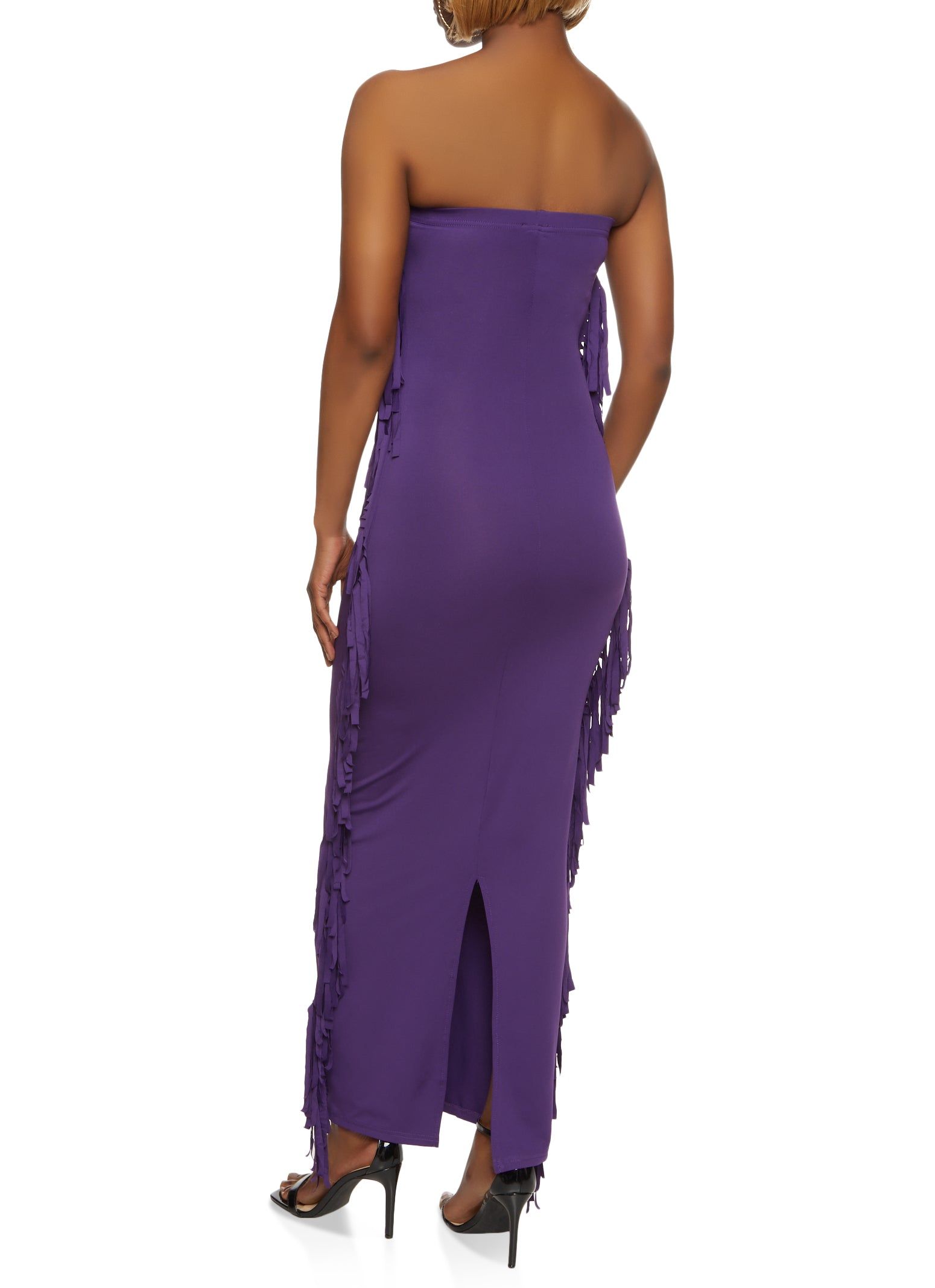 Fringe Side Maxi Tube Dress sold by Rainbow product image thumbnail 3