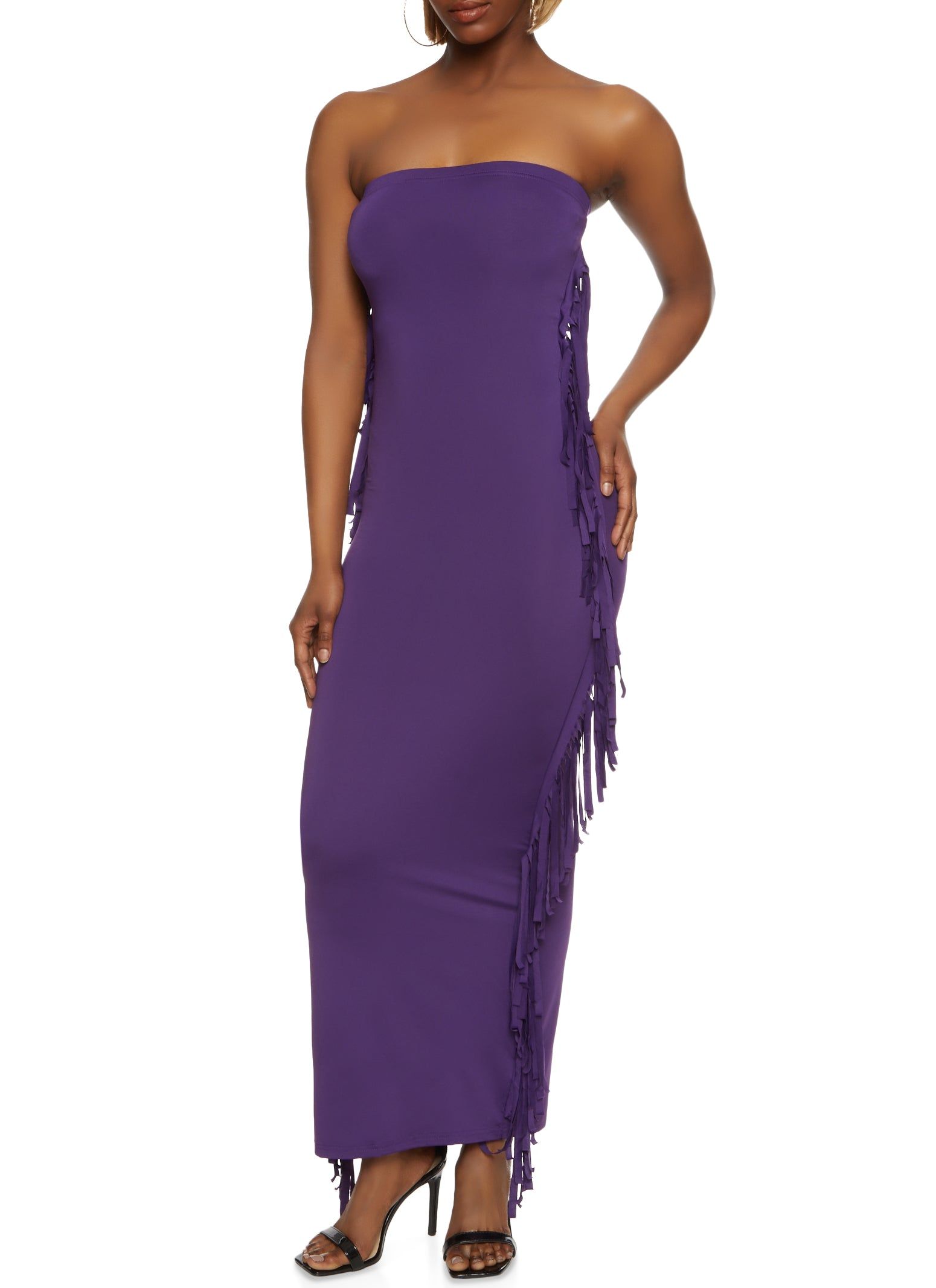Fringe Side Maxi Tube Dress sold by Rainbow product image thumbnail 2