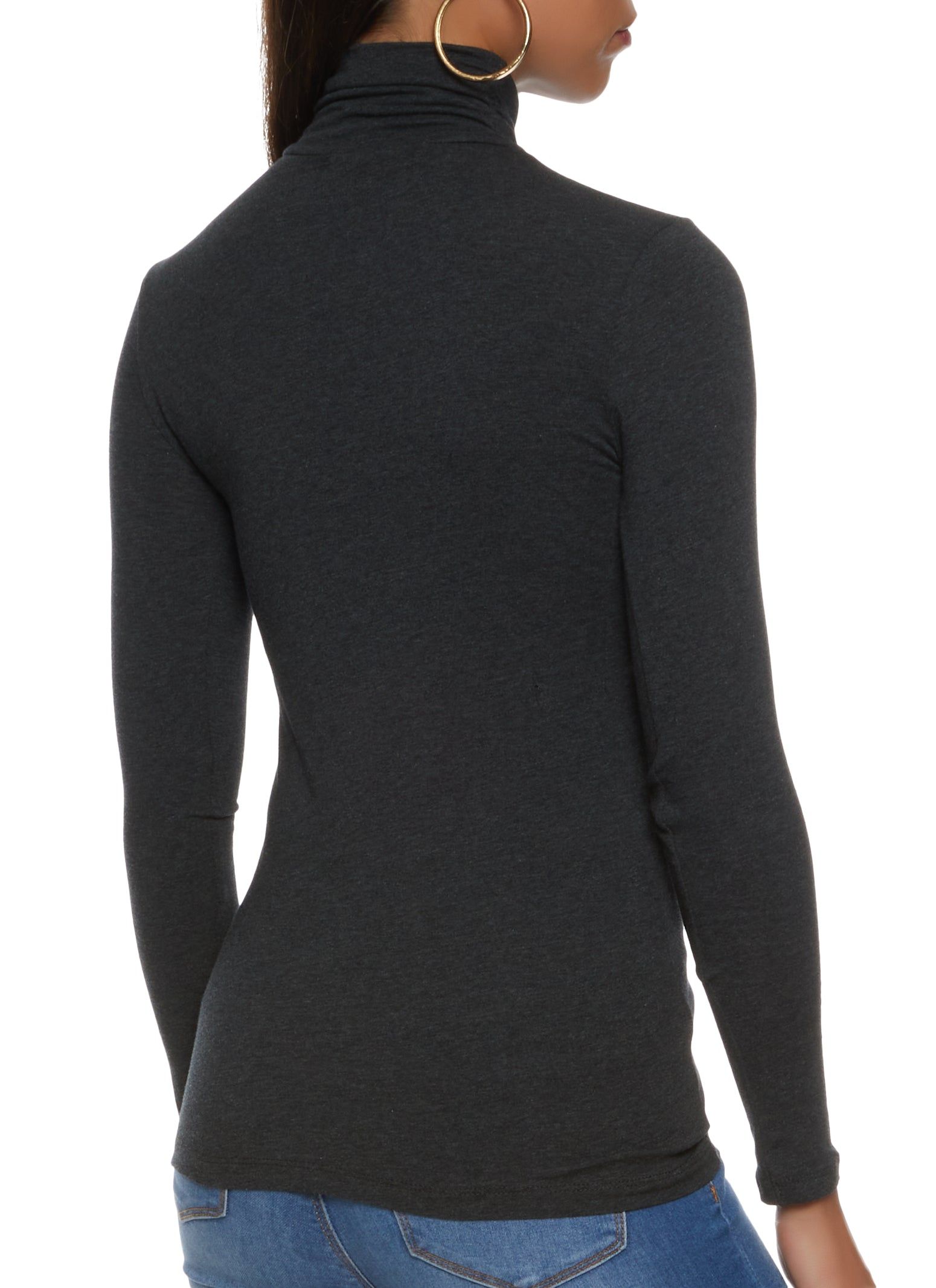 Solid Long Sleeve Turtleneck Top sold by Rainbow product image thumbnail 2
