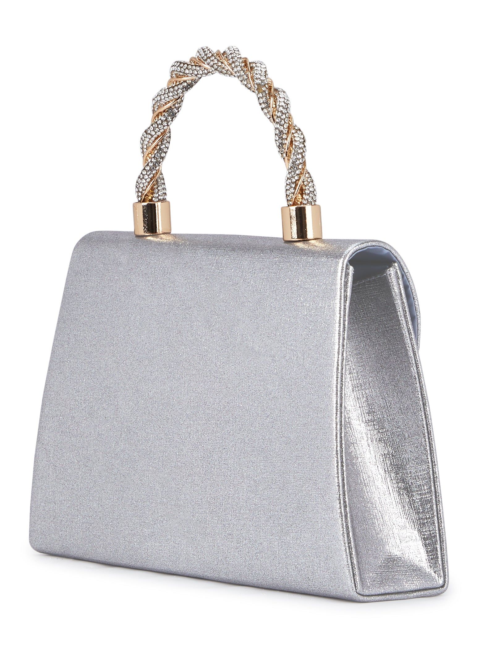 Rhinestone Handle Lurex Clutch sold by Rainbow product image thumbnail 3