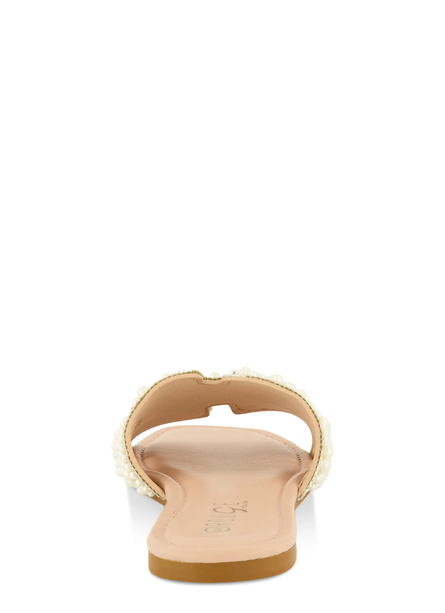 Faux Pearl Rhinestone H Band Slide Sandals sold by Rainbow product image thumbnail 3