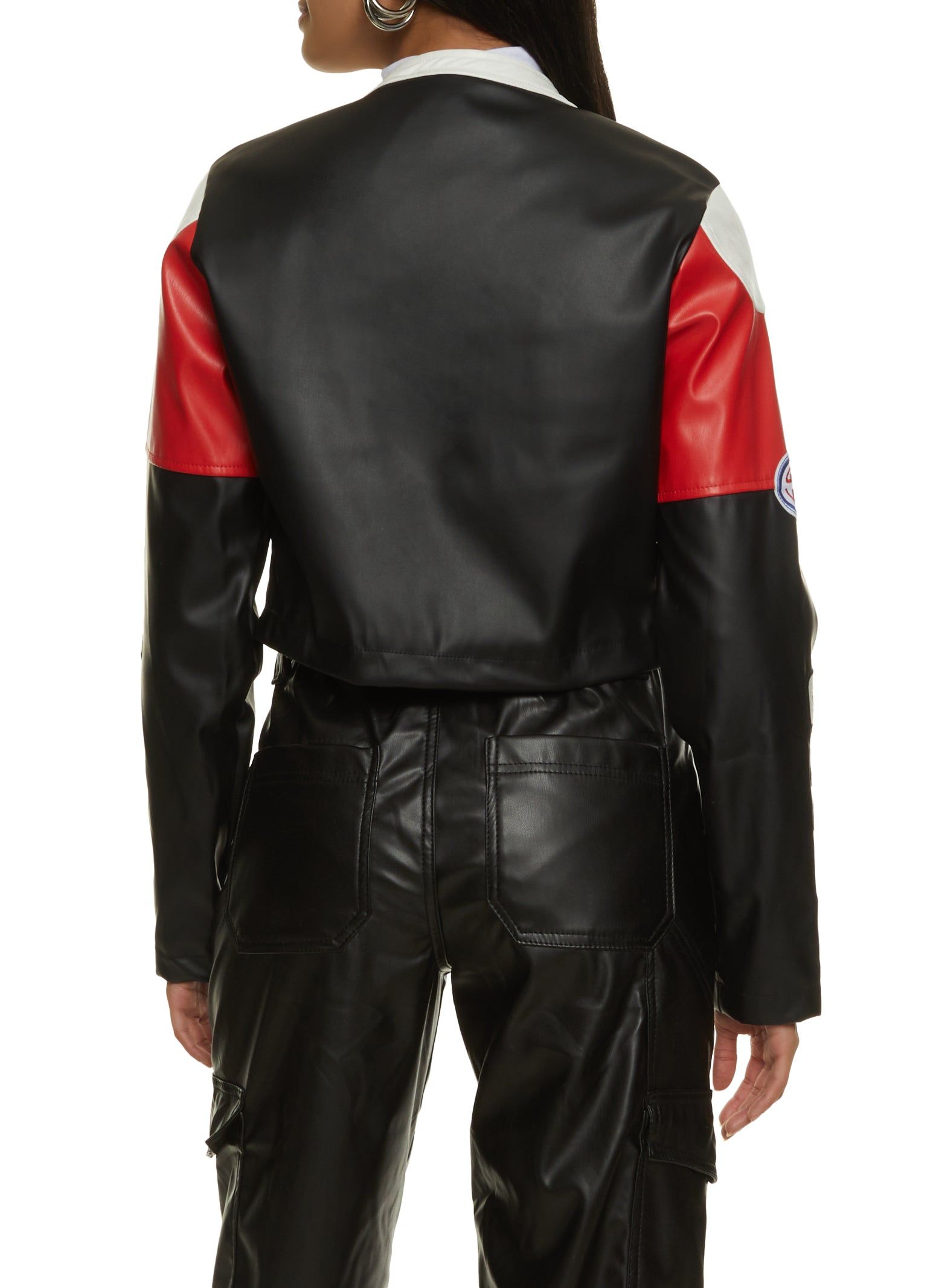 Faux Leather Motor Babe Graphic Moto Jacket sold by Rainbow product image thumbnail 3