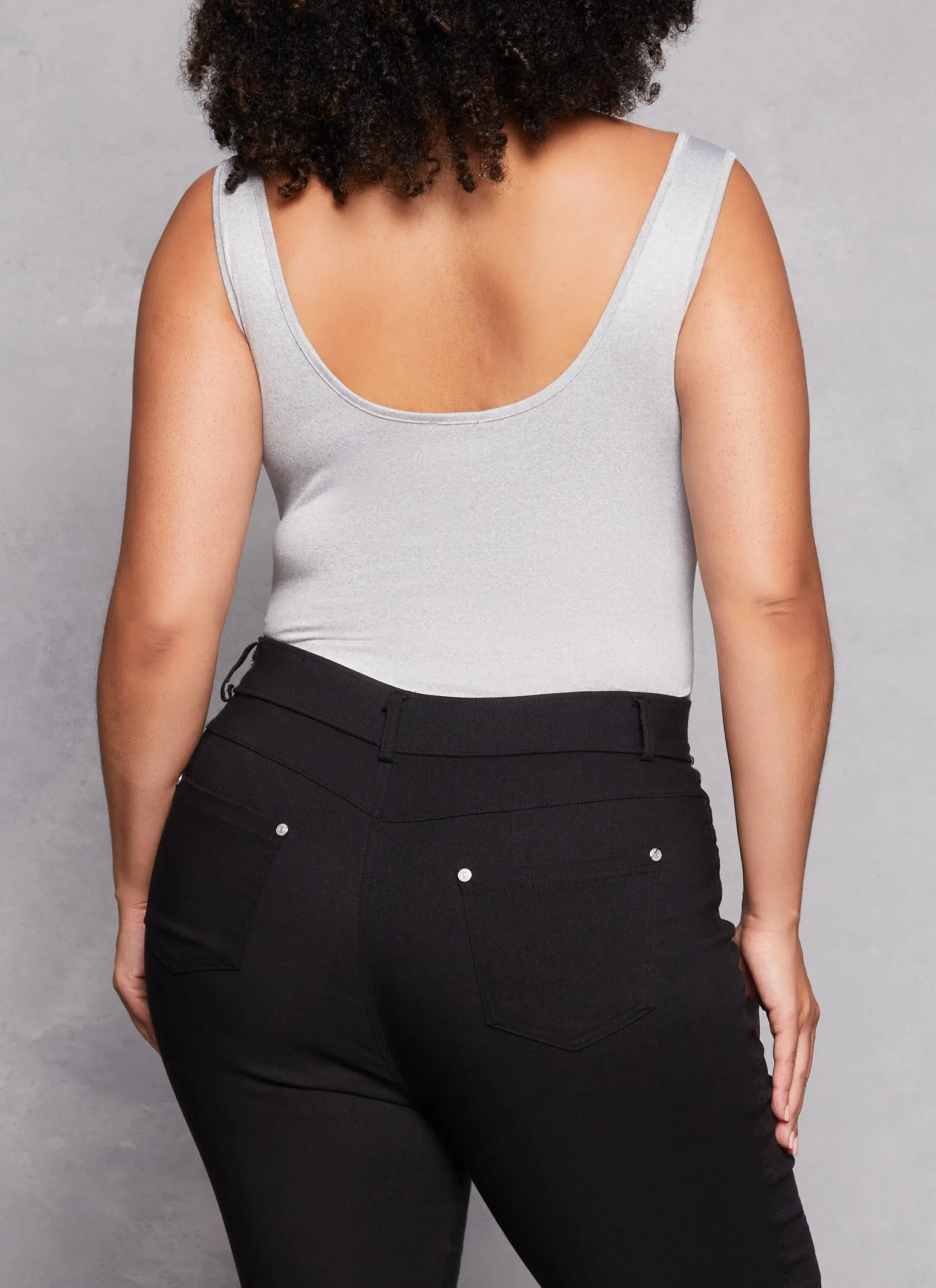 Plus Size Daisy Scoop Neck Tank Bodysuit sold by Rainbow product image thumbnail 3