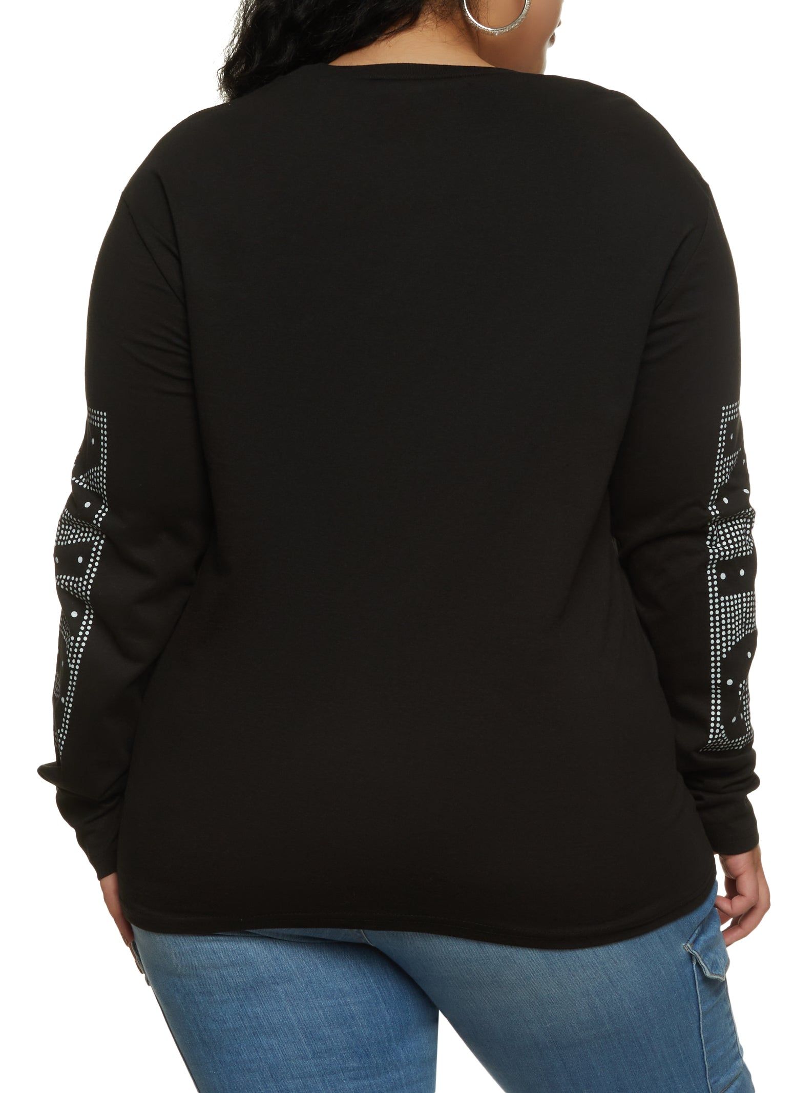 Plus Size NYC Rhinestone Studded Graphic Tee sold by Rainbow product image thumbnail 2