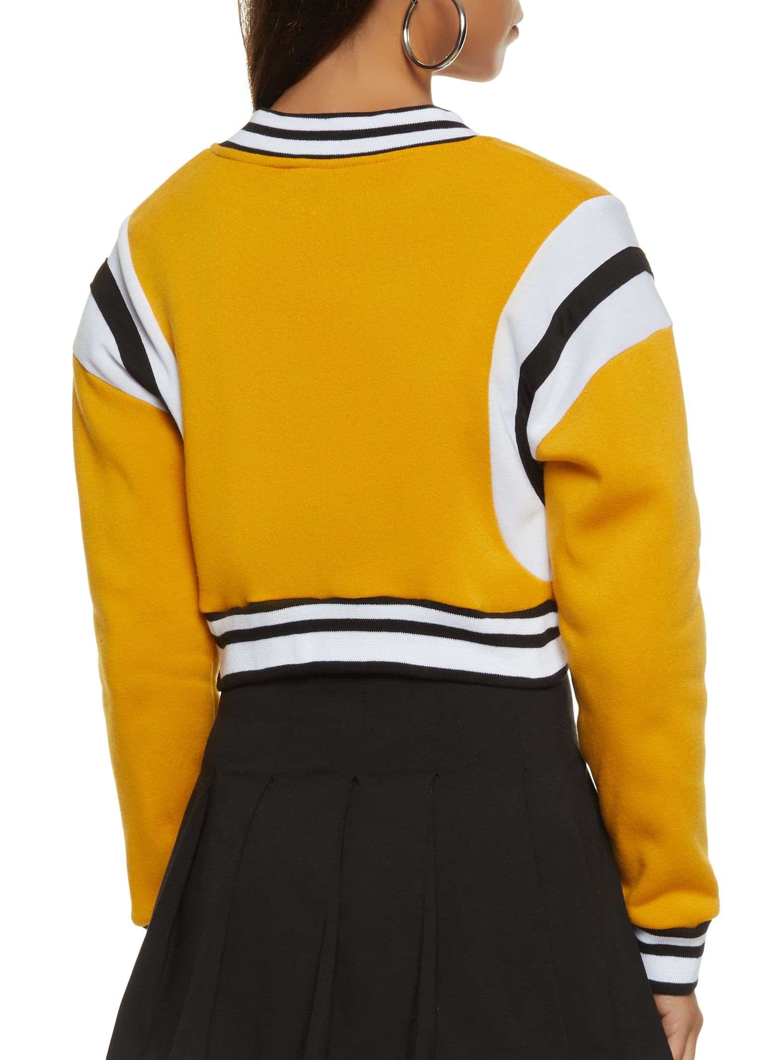 New York Patch Cropped Varsity Jacket sold by Rainbow product image thumbnail 3