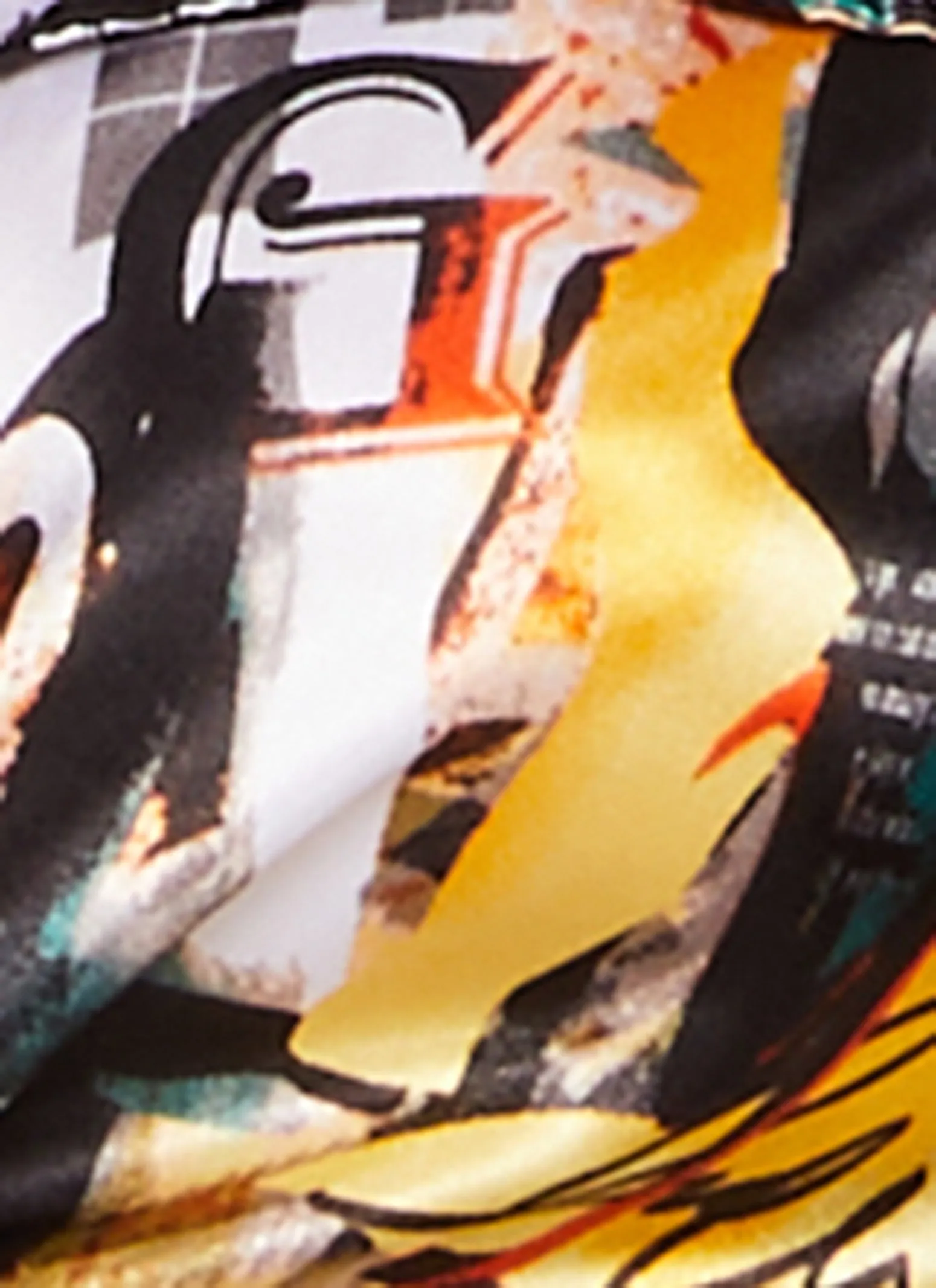 Satin Printed Long Sleeve Tie Front Blouse sold by Rainbow product image thumbnail 4