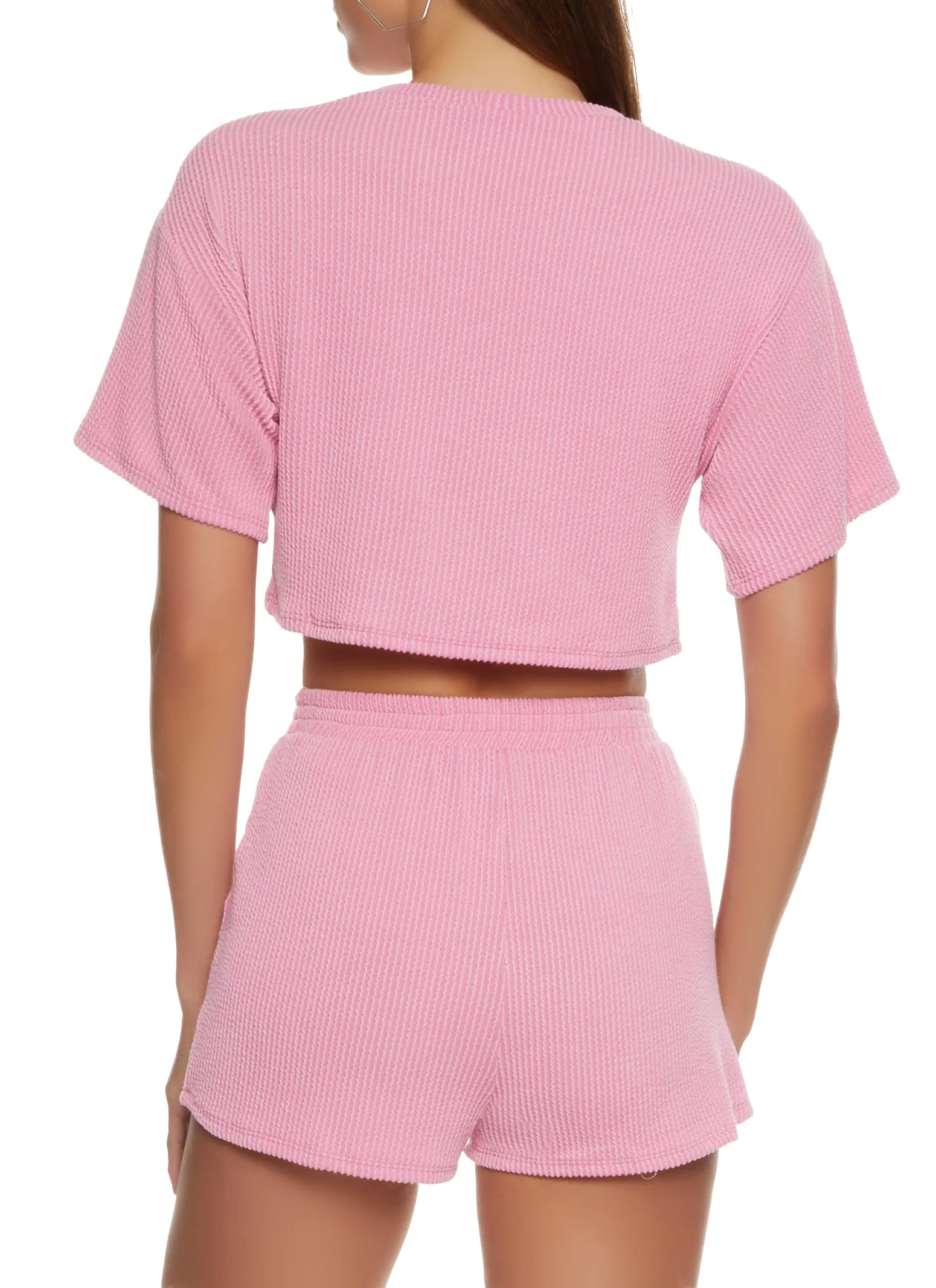 Ribbed Knit Boxy Crop Top sold by Rainbow product image thumbnail 3