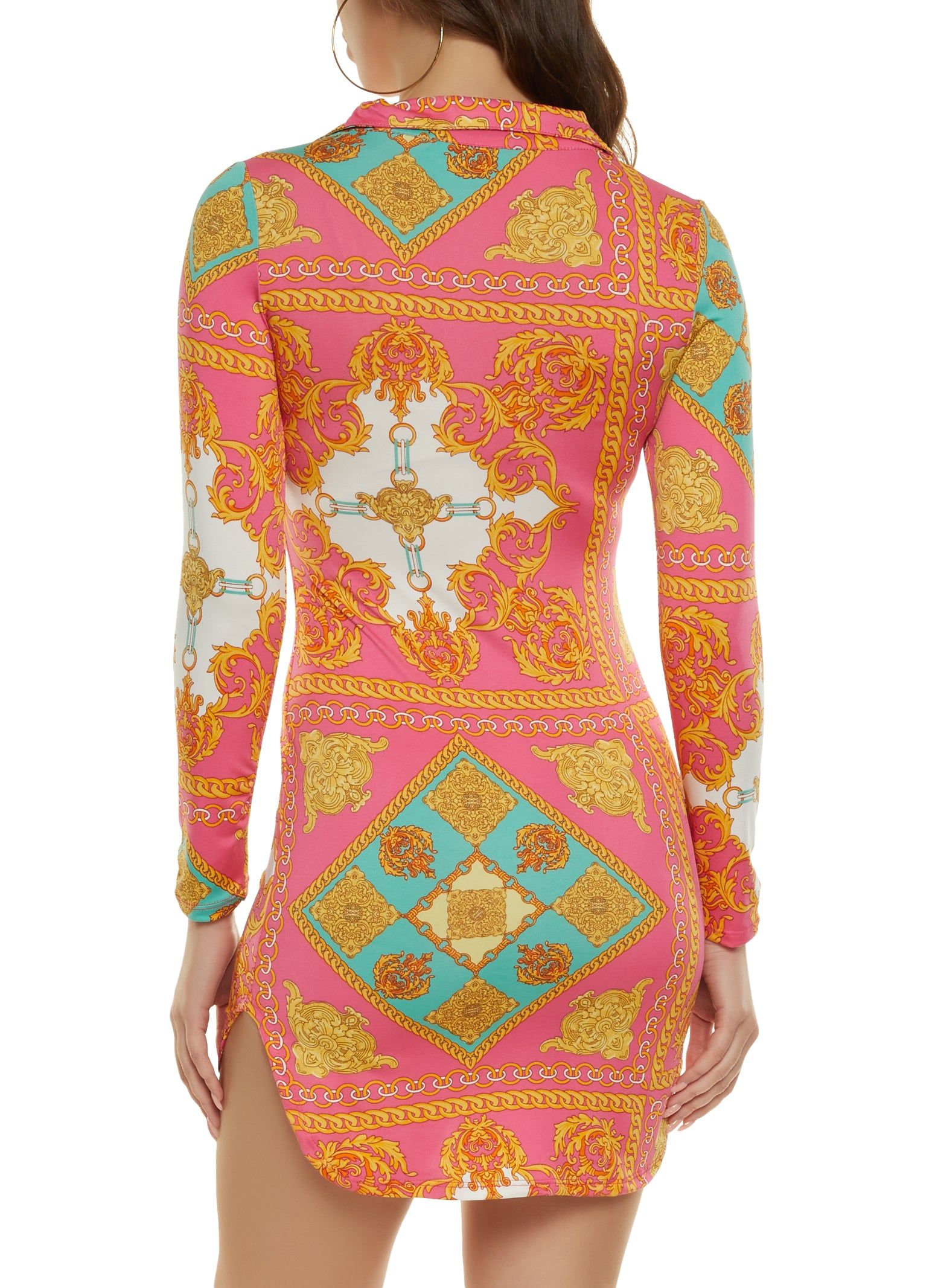 Status Print Mini Shirt Dress sold by Rainbow product image thumbnail 3