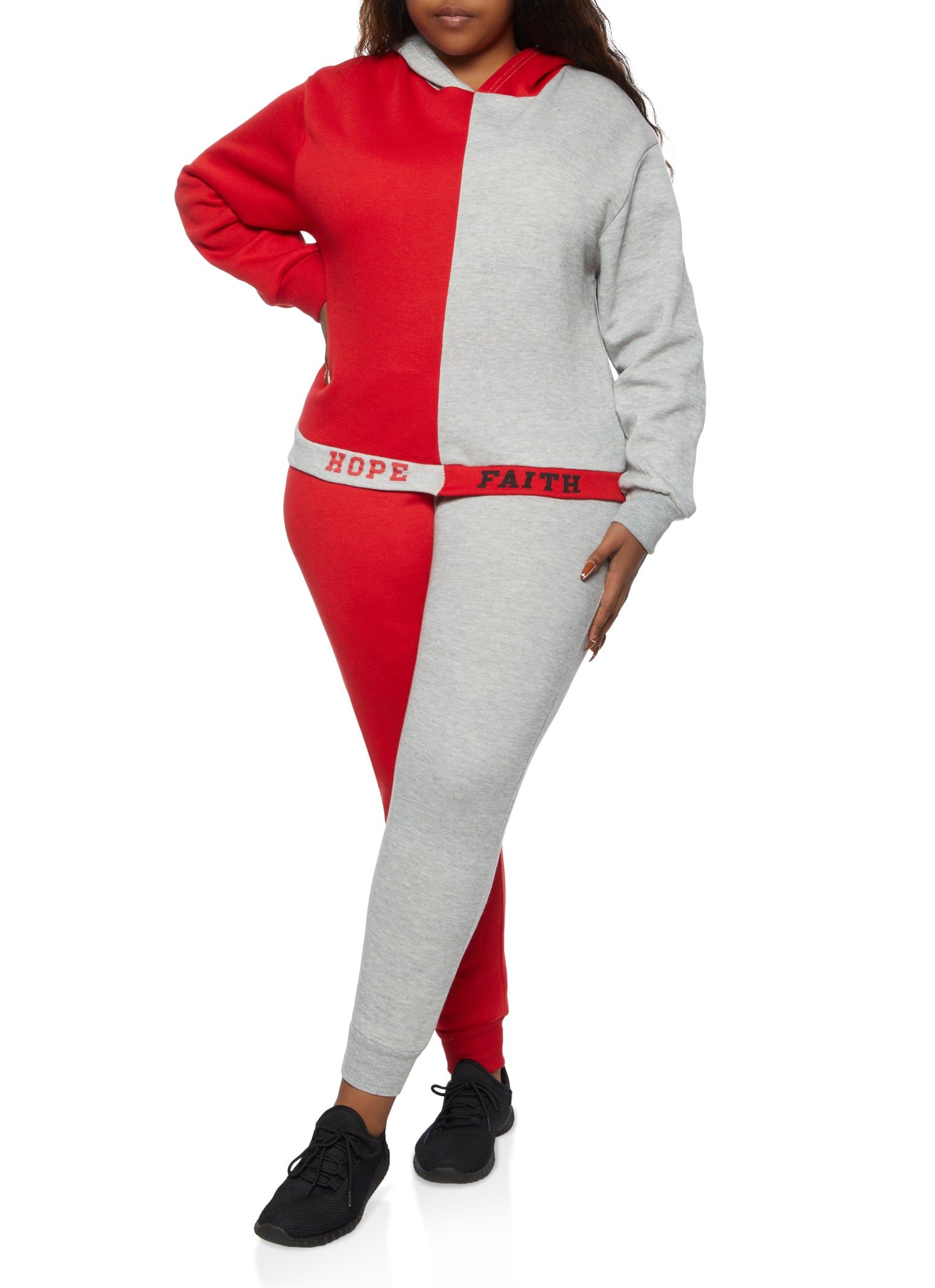 Plus Size Faith Two Tone Hoodie sold by Rainbow product image thumbnail 2