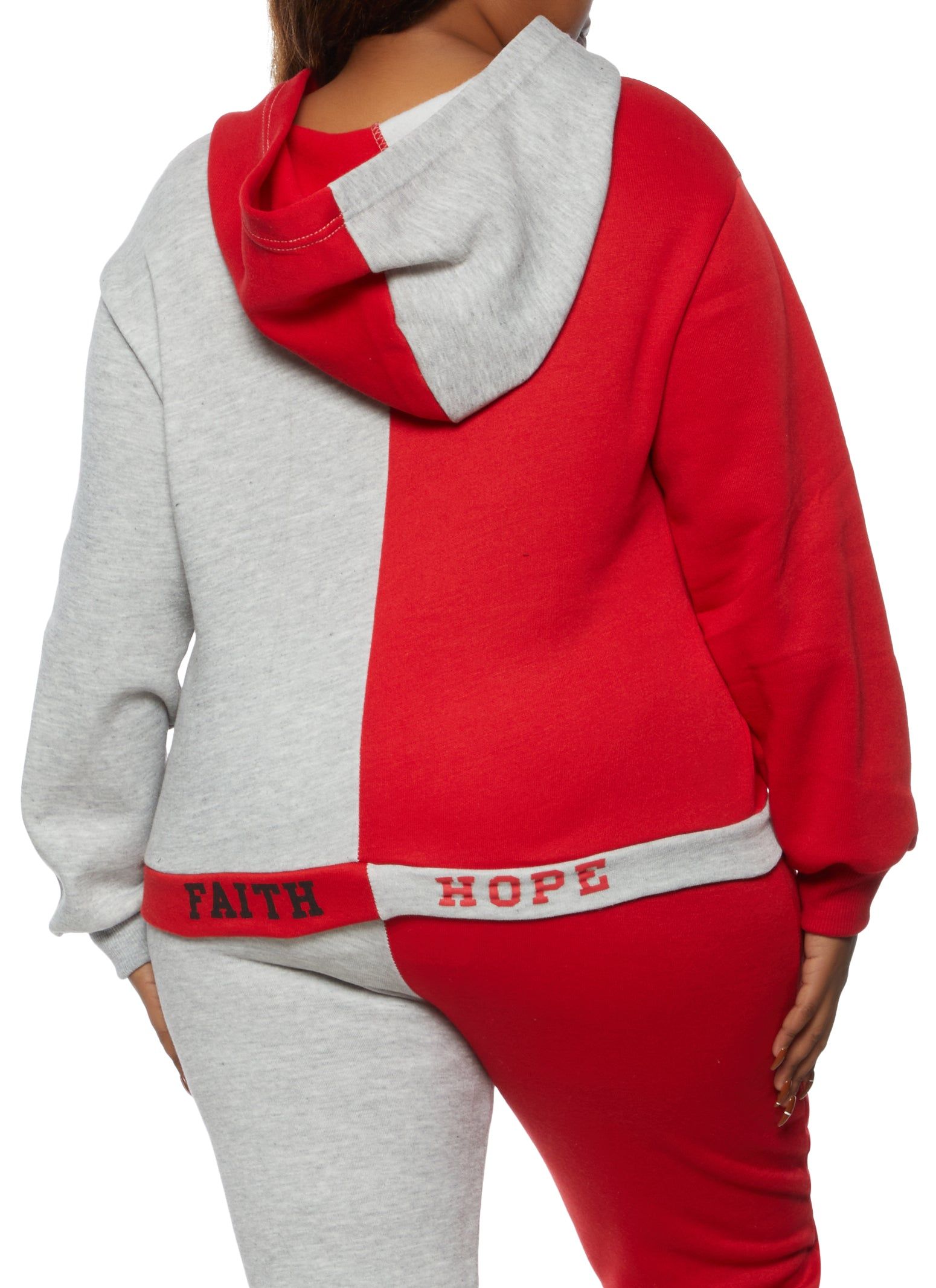 Plus Size Faith Two Tone Hoodie sold by Rainbow product image thumbnail 3