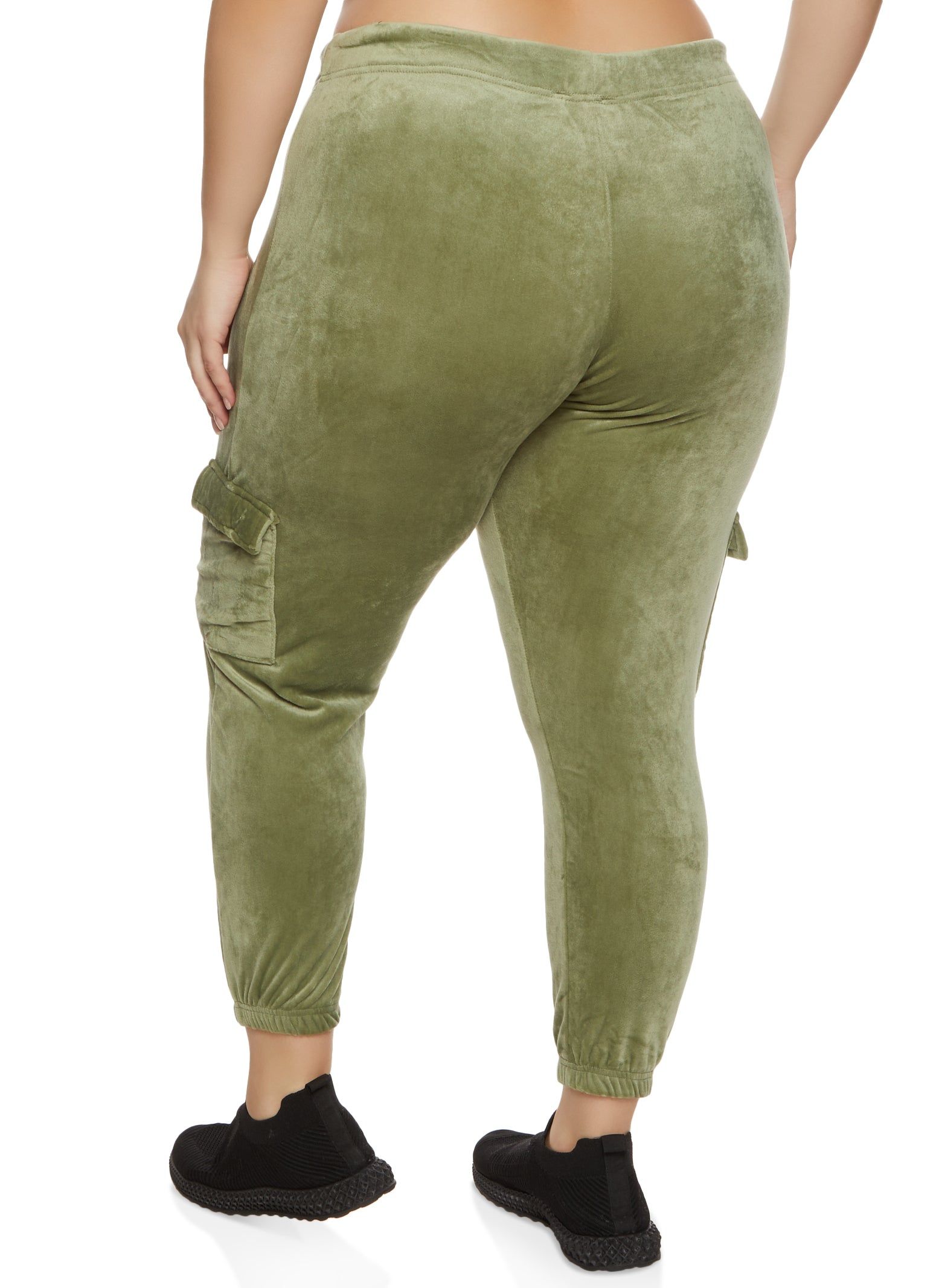 Plus Size Velour Cargo Pocket Sweatpants sold by Rainbow product image thumbnail 2