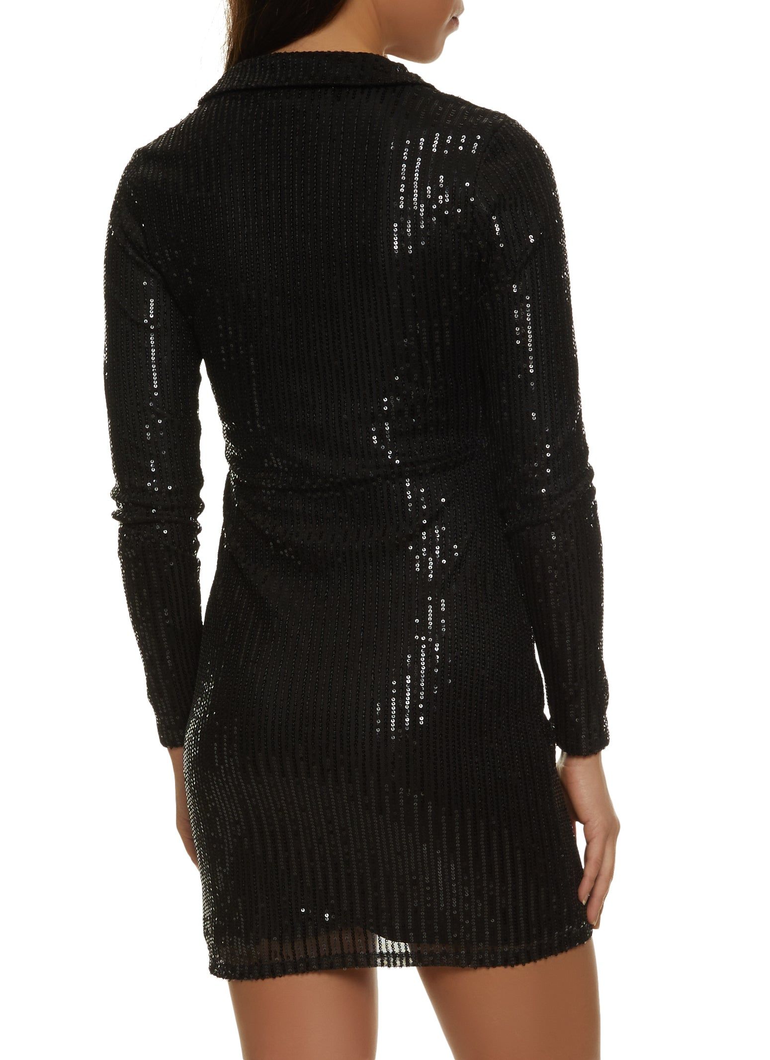 Sequin Mini Shirt Dress sold by Rainbow product image thumbnail 3