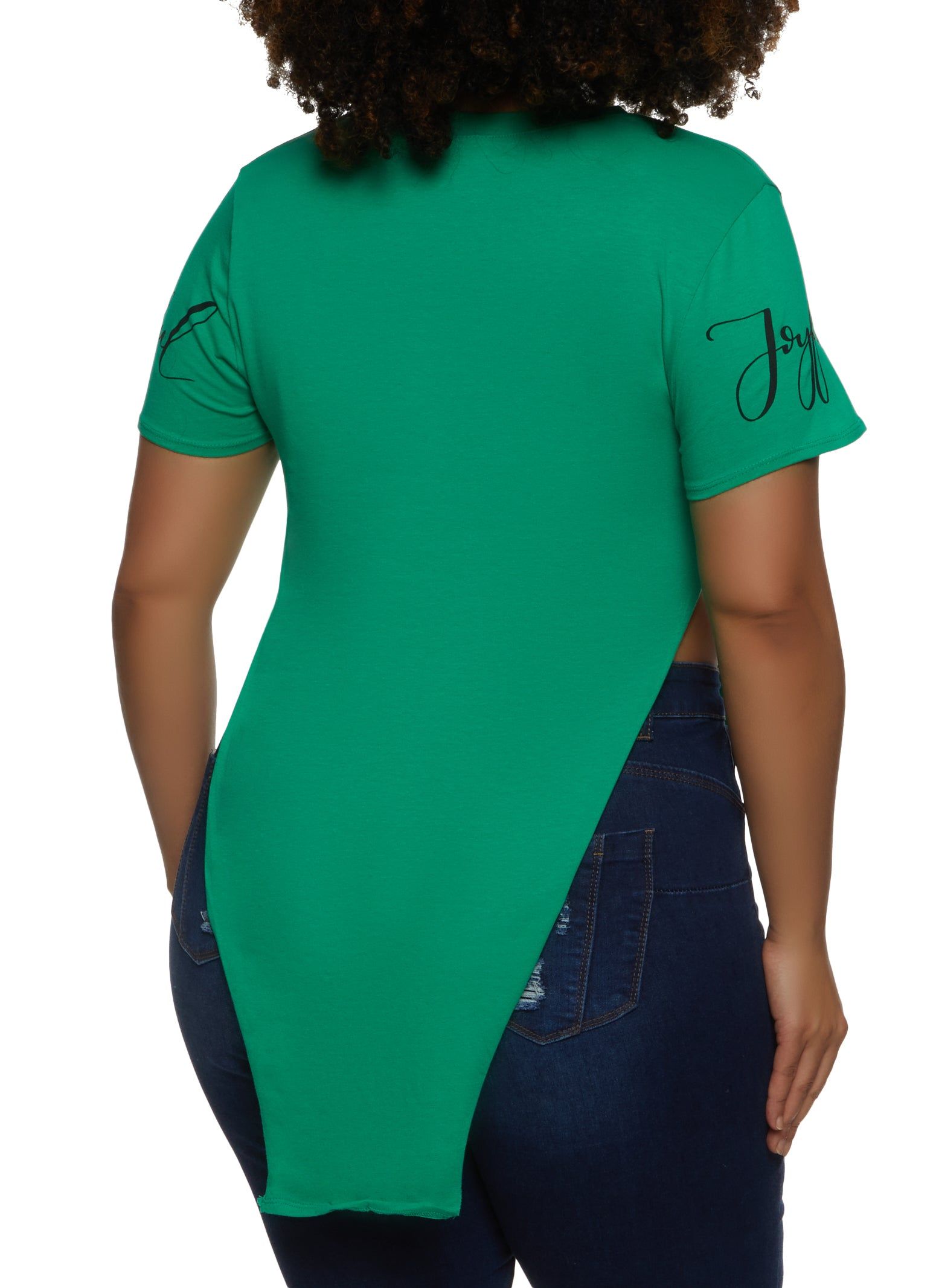 Plus Size Be Joyful Always Notch Neck Top sold by Rainbow product image thumbnail 2