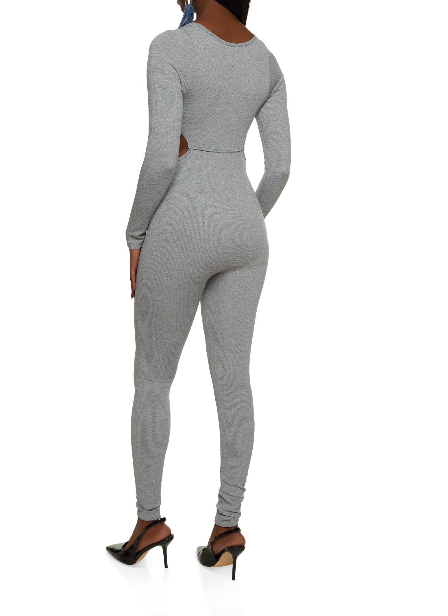 Cut Out Ribbed Knit Jumpsuit sold by Rainbow product image thumbnail 2
