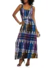Cut Out Striped Tie Dye Maxi Dress sold by Rainbow