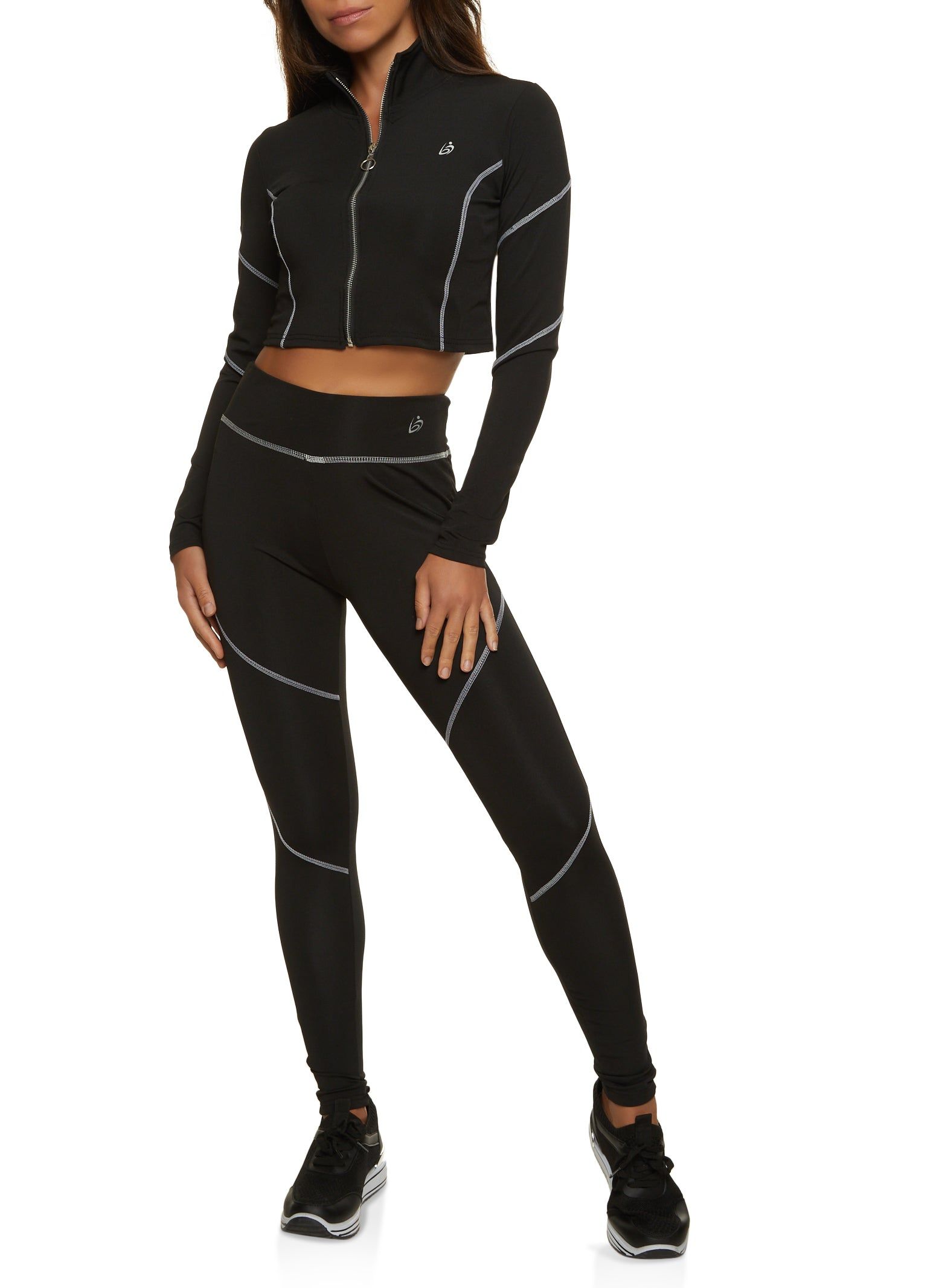 Contrast Trim Cropped Track Jacket sold by Rainbow product image thumbnail 2