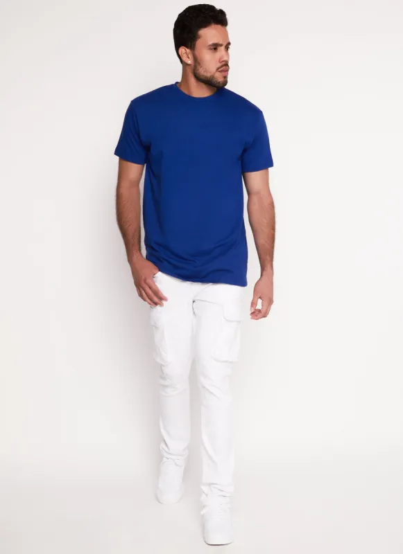 Mens Twill Distressed Cargo Pants sold by Rainbow